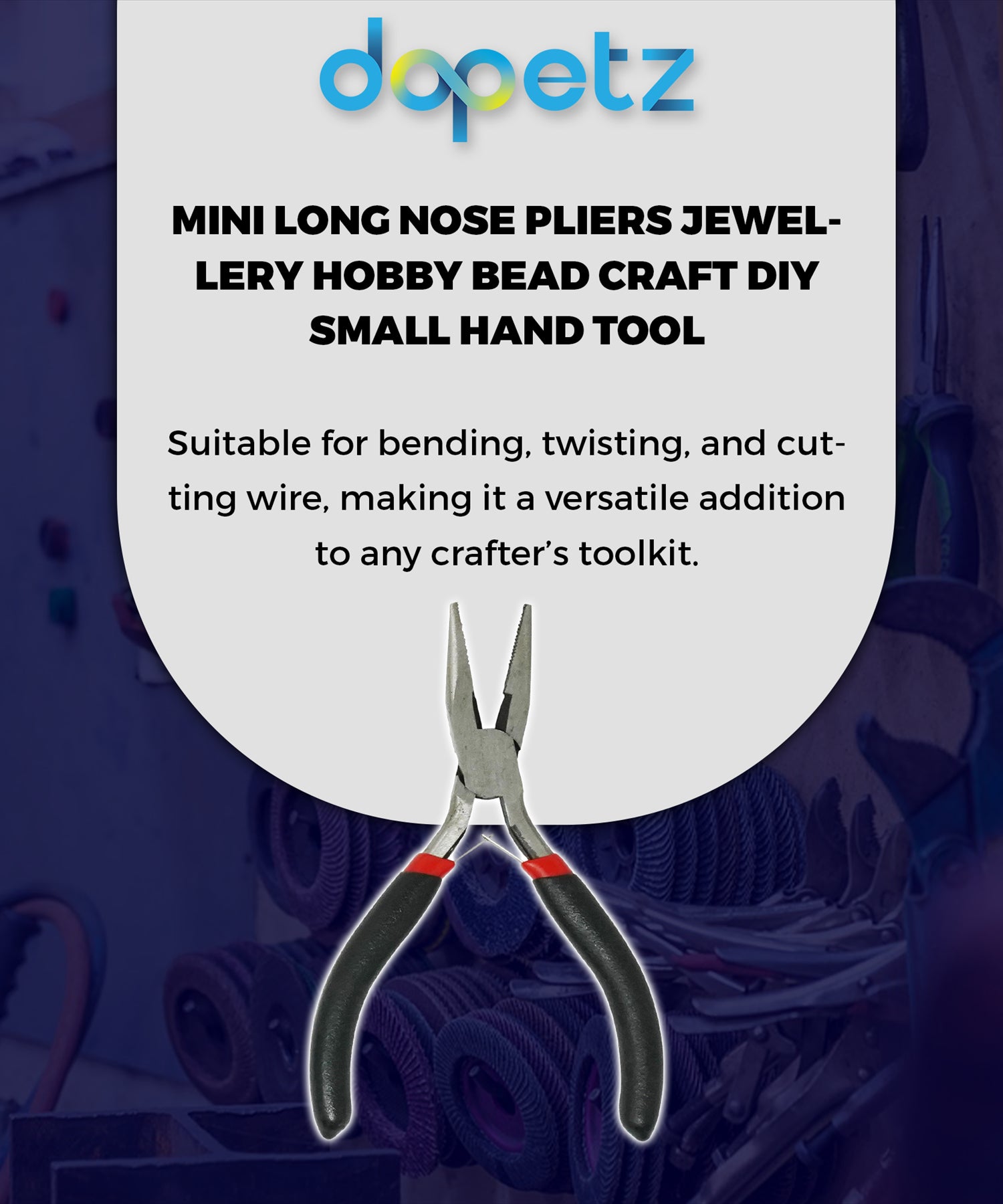 Dapetz Mini Long Nose Plier Small Micro Precision Jewelry Making Beading Hobby Craft DIY Tool