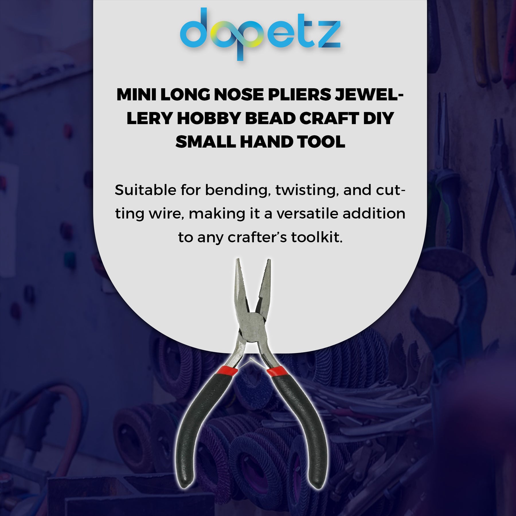 Dapetz Mini Long Nose Plier Small Micro Precision Jewelry Making Beading Hobby Craft DIY Tool
