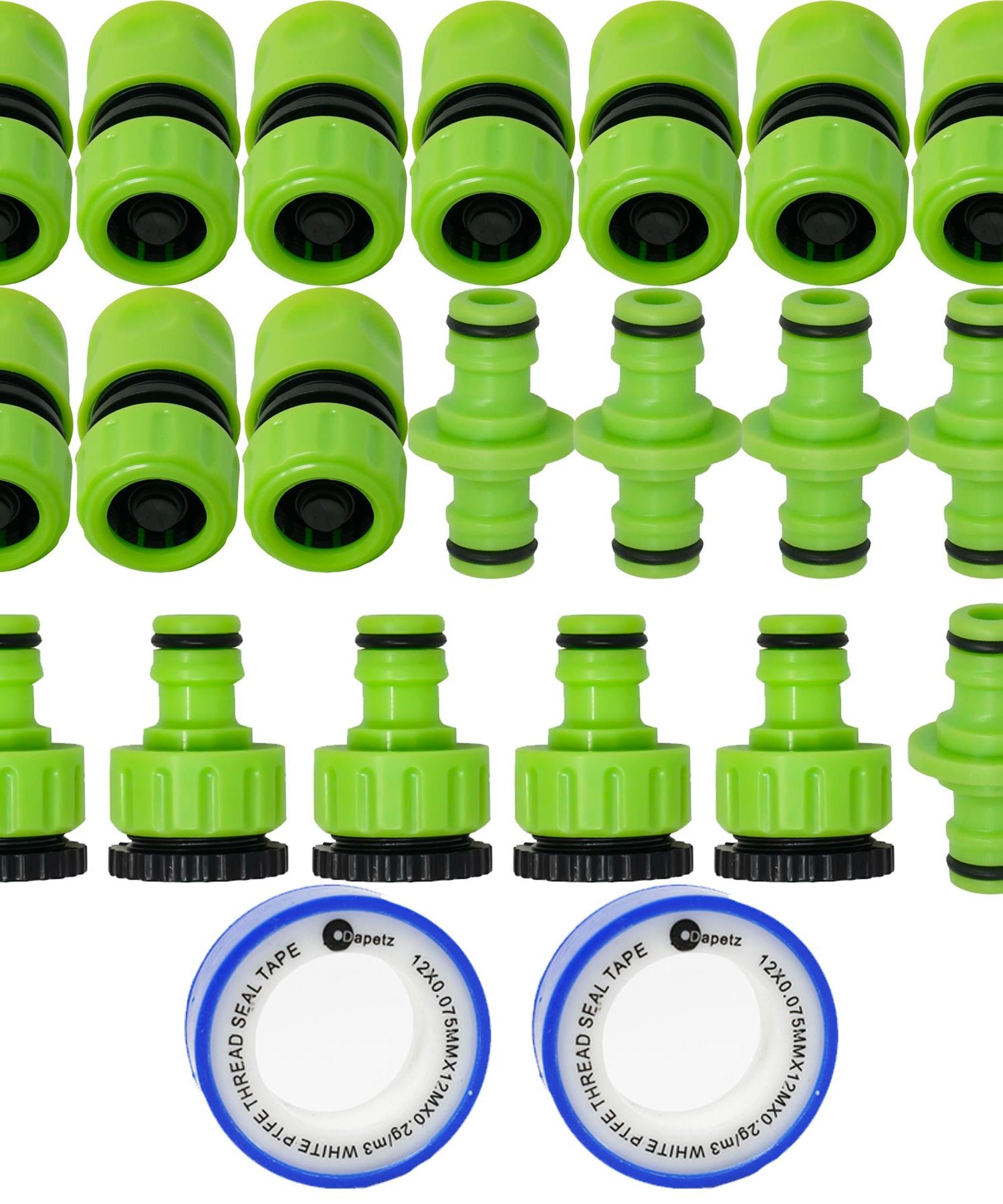 22PCs Hose Pipe Connectors Sets Water Watering Garden Tap Connector Fitting