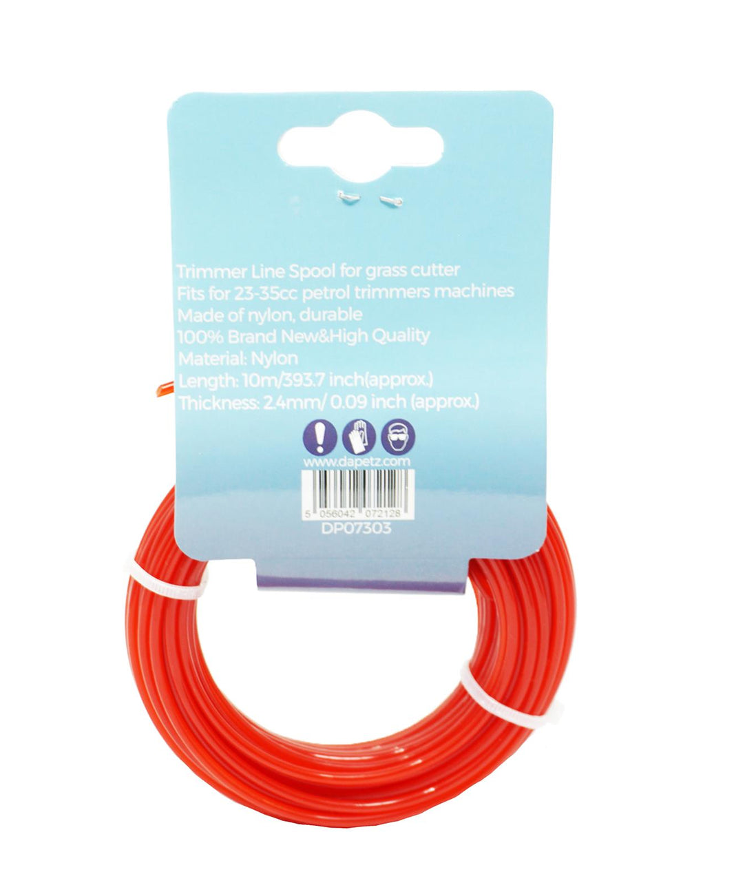 Round Strimmer Cord Line Wire String Nylon Petrol Trimmer 10m x 2.4mm by Dapetz