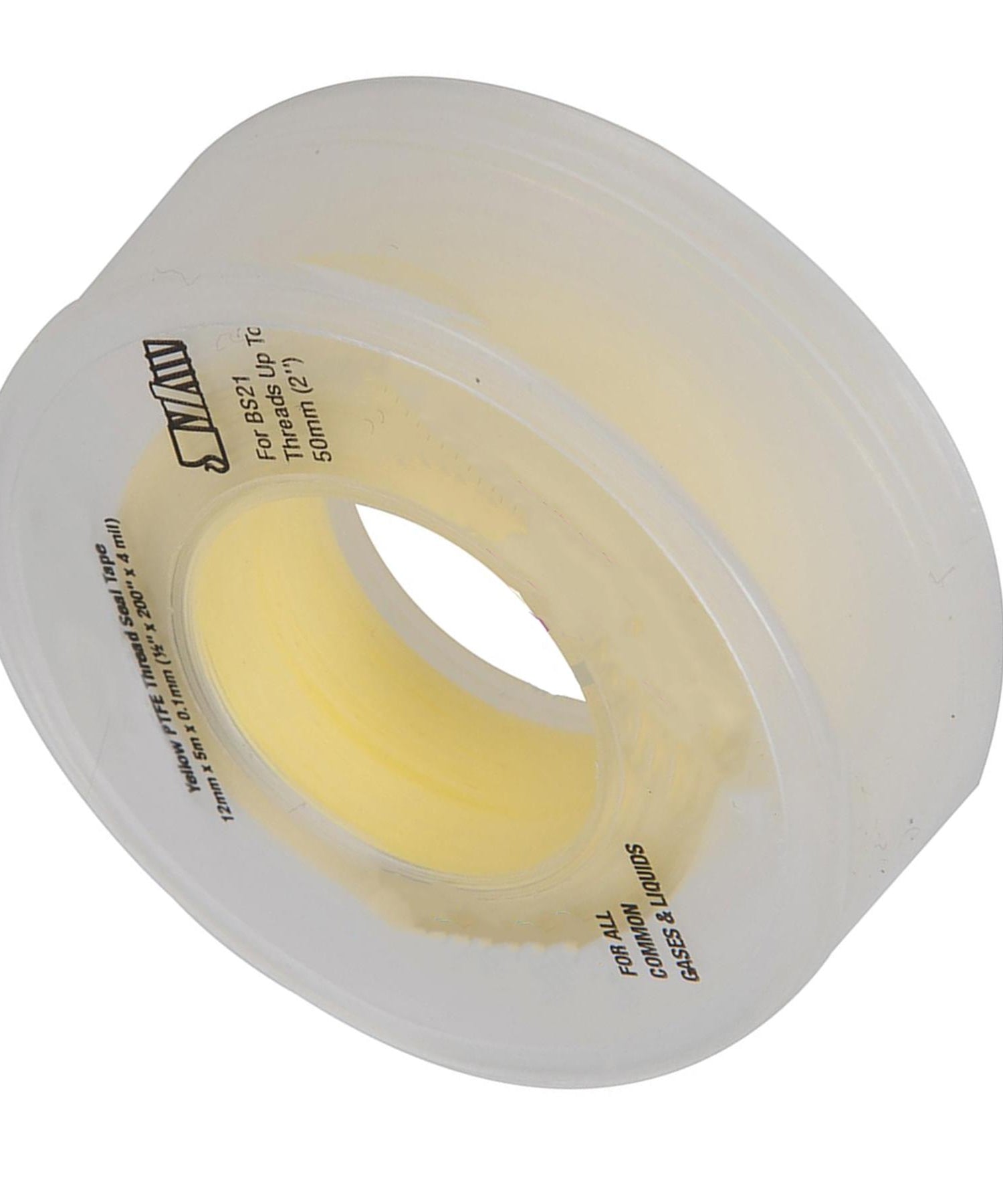 PTFE Gas Thread Seal Tape 12mm x 5m Yellow for LPG, Natural Gas Pck of 2 By Dapetz