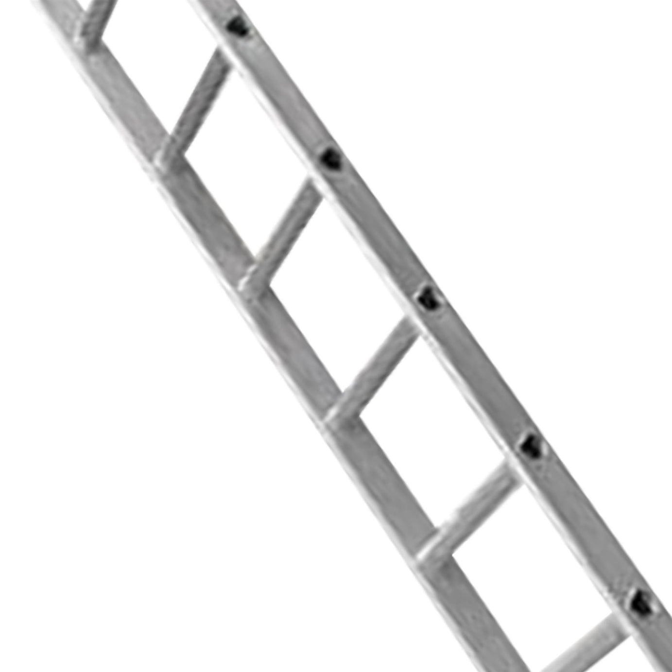 Dapetz 9 Rung Aluminium Extension Ladder 2.5m, Single Section, Made In Uk