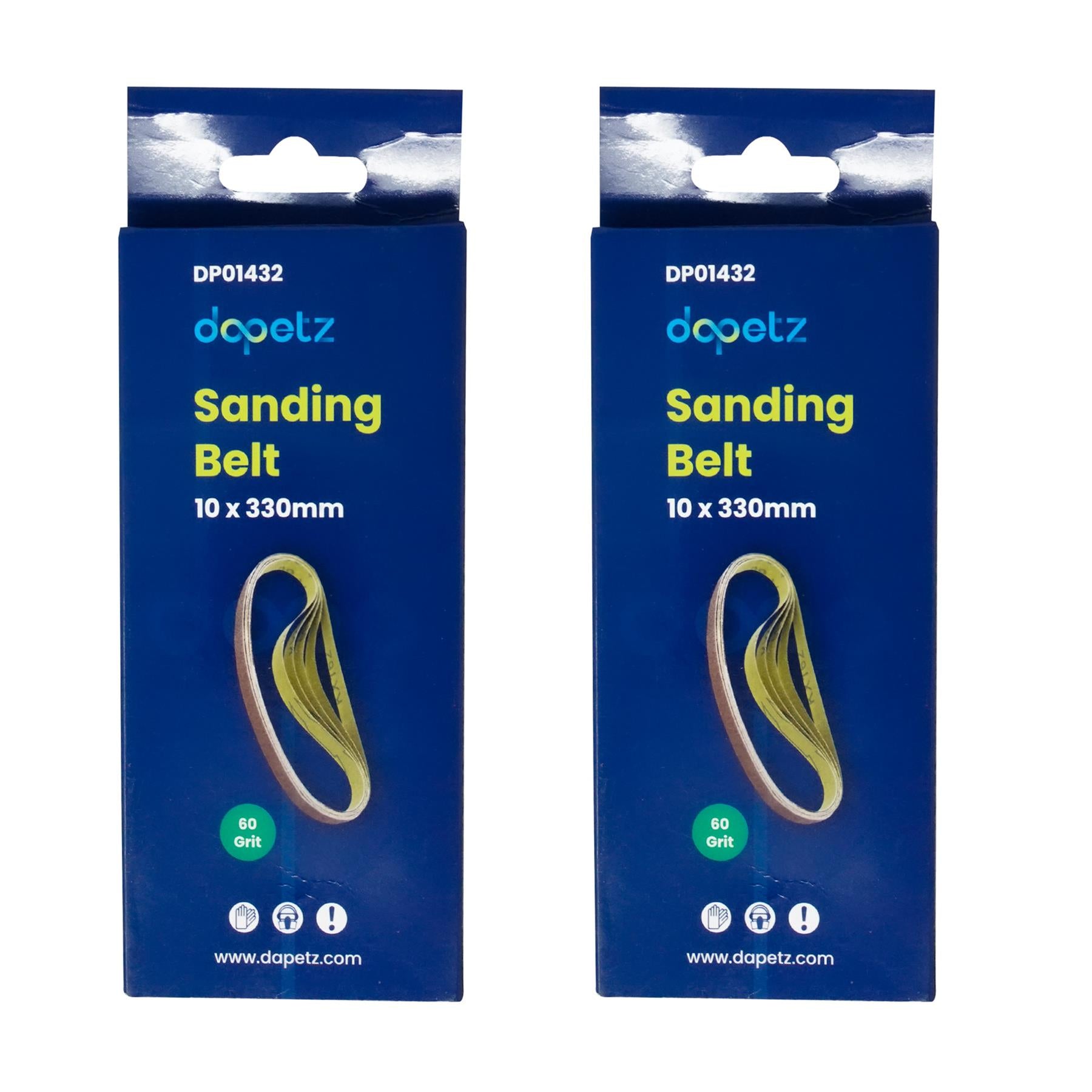 330mm x 10mm 60G Belt Power Finger File Sander Abrasive Sanding Belts 50pk