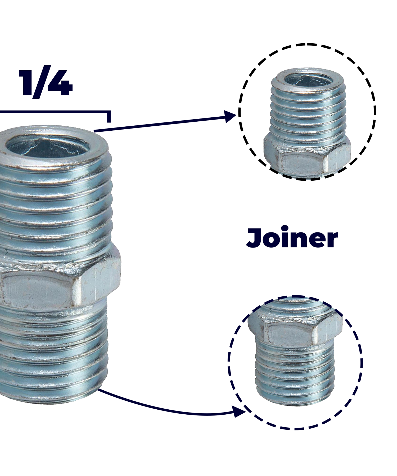 5PC Air Line Rubber Hose Set With Connectors Quick Release 1/4" BSP Male Thread  by Dapetz