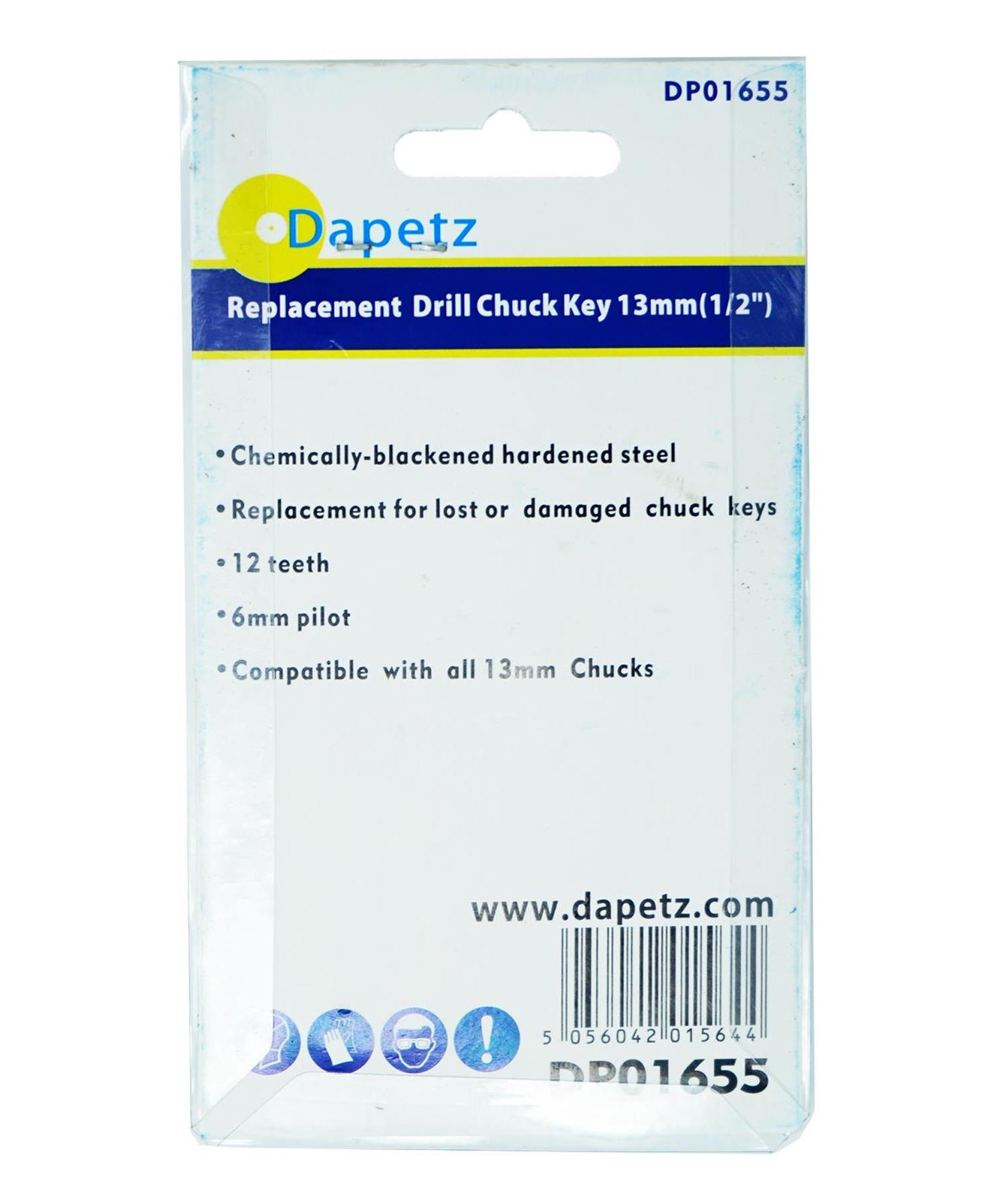 Chuck Key Replacement drill Chuck Key 13mm (1/2") by Daptez