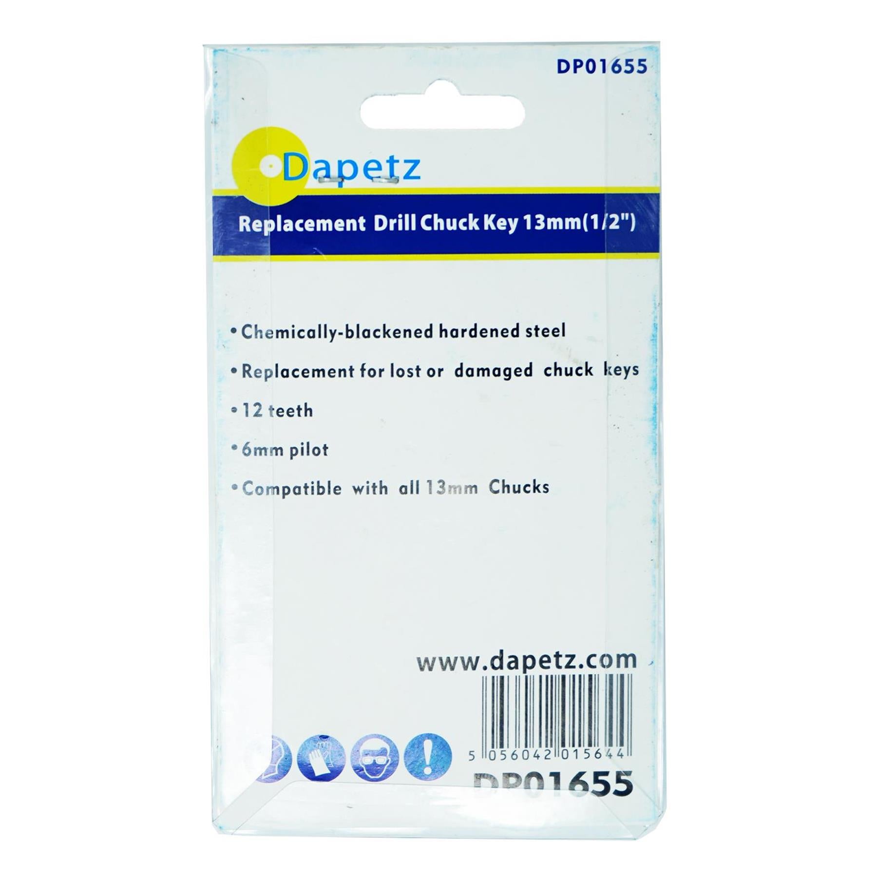 Chuck Key Replacement drill Chuck Key 13mm (1/2") by Daptez