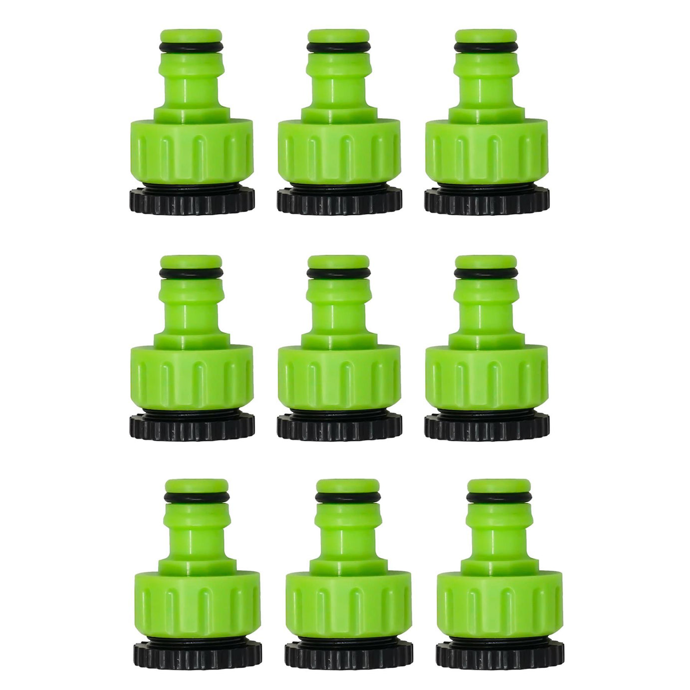 9x 1/2"-3/4" Tap Connector Adaptor Garden Hose Pipe Adapter Screw Threaded