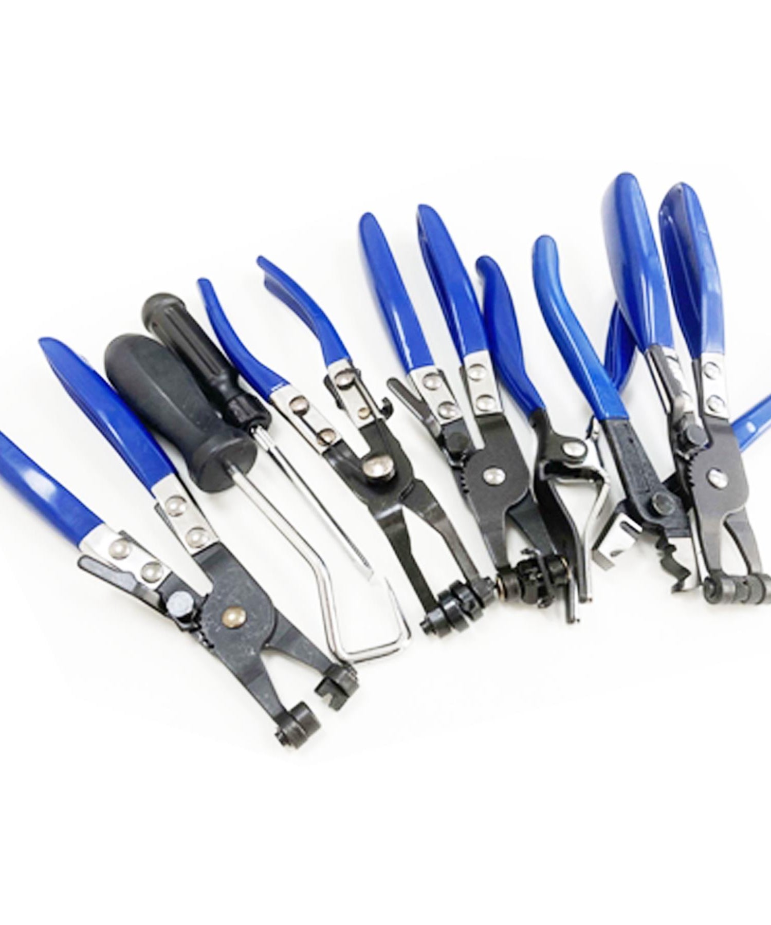 9 Pc Hose Clamp Pliers Removal Garage Tool Set Swivel Jaw Flat Band by Dapetz