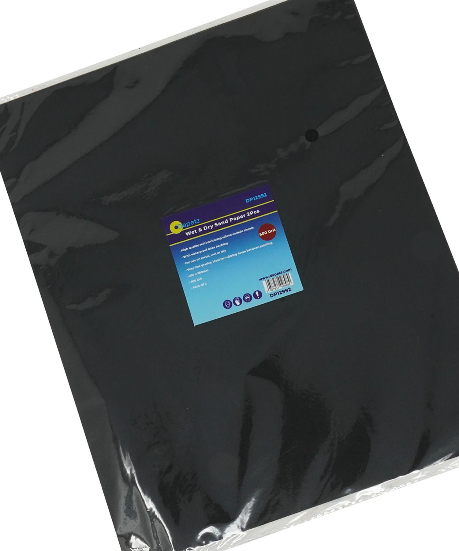 Wet And Dry Sandpaper 500 Grit Sand Paper 230 x 280mm Sanding Finishing A4 2Pcs By Dapetz