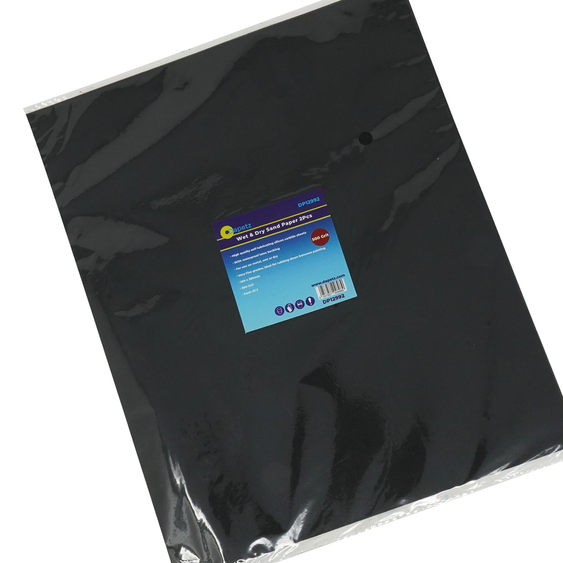 Wet And Dry Sandpaper 500 Grit Sand Paper 230 x 280mm Sanding Finishing A4 2Pcs By Dapetz