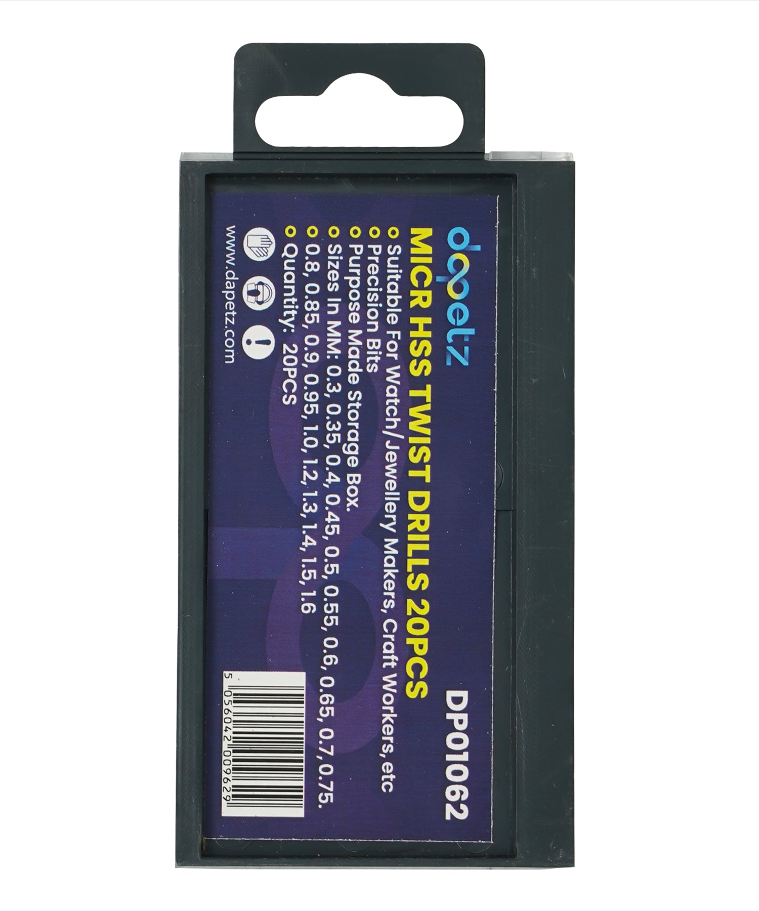 20pc HSS Micro Miniature Drill Bit Set For GMC Dremel Jewellery Hobby Craft Tool