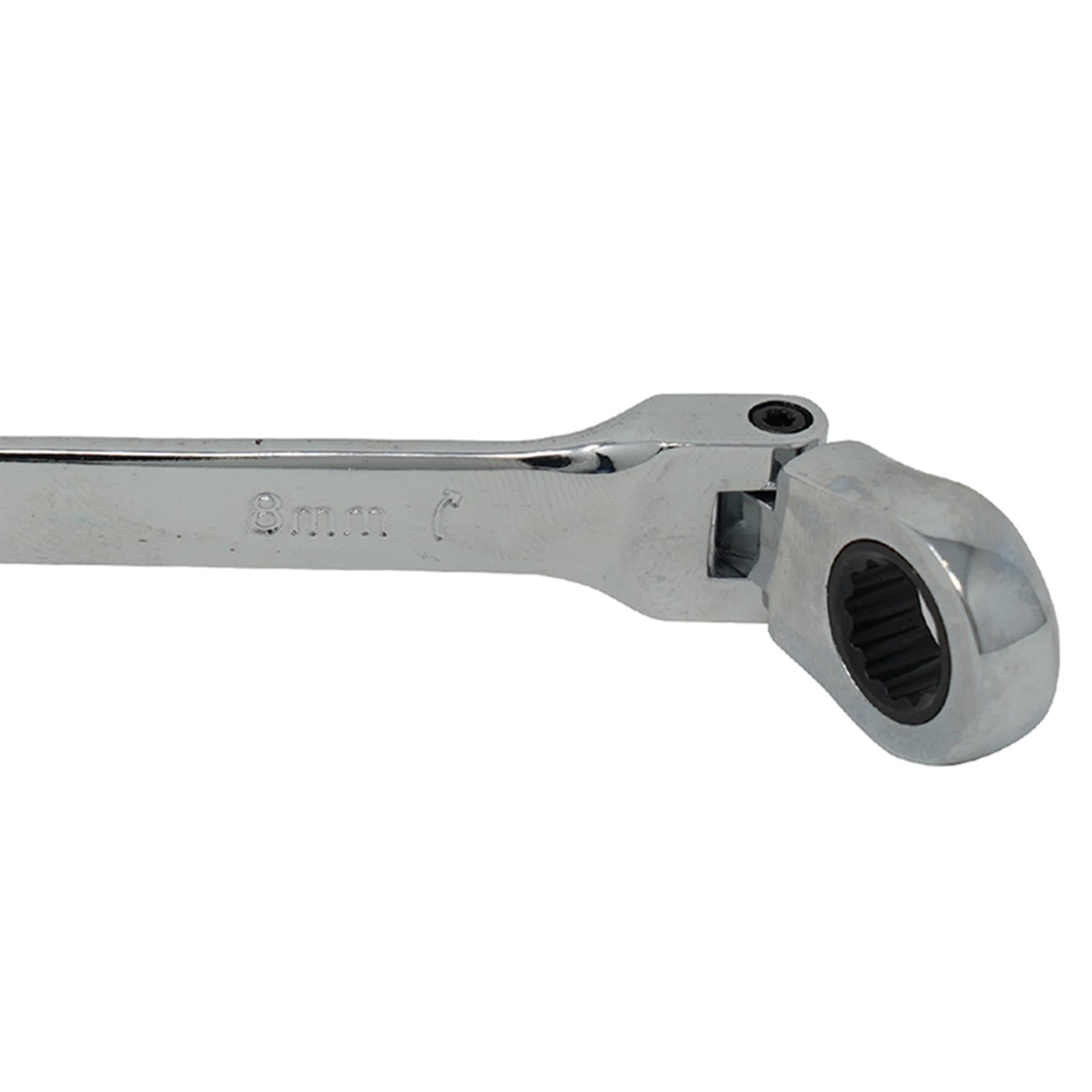 8mm Flexible Head Ratchet Metric Spanner Open End & Ring Guaranteed By Dapetz