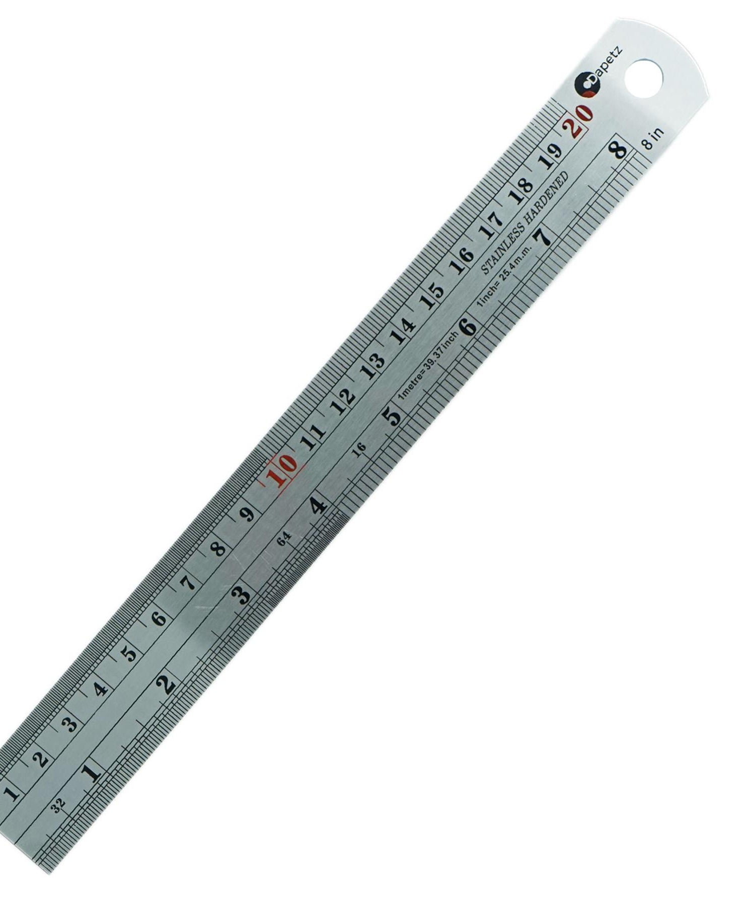 8" 20cm 200mm Stainless Steel Ruler Metal Rule Metric Imperial
