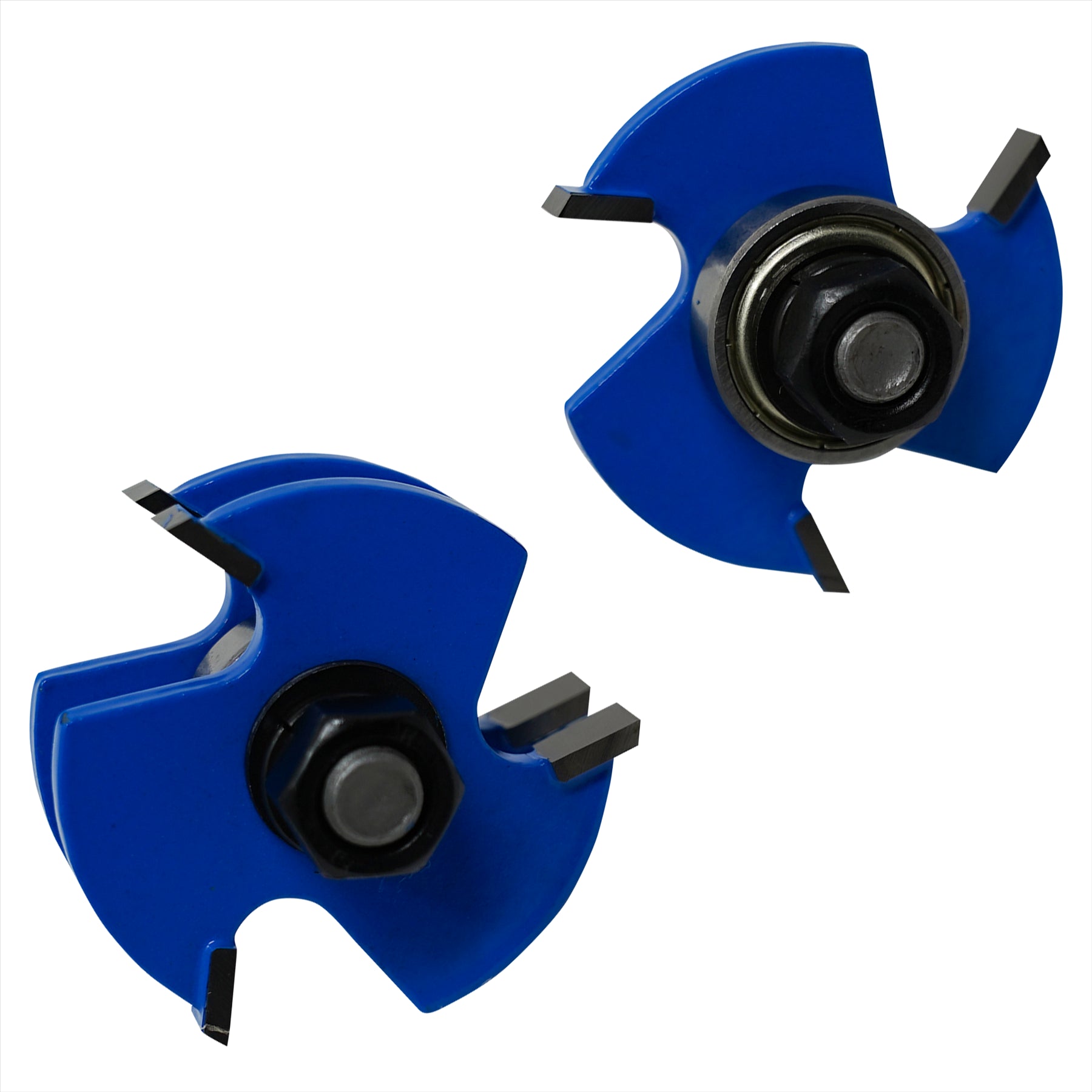 Tongue And Groove Router Bit 2PC Set 1/4" Shank T Type 3 Tooth Cutter Washers