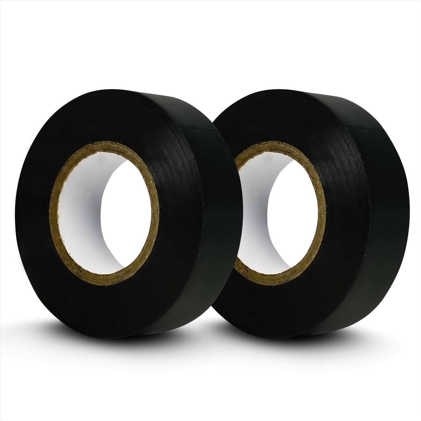 2PCS Electrical PVC Insulating Tape 19mm x 22m Flame Retardent Black By Dapetz