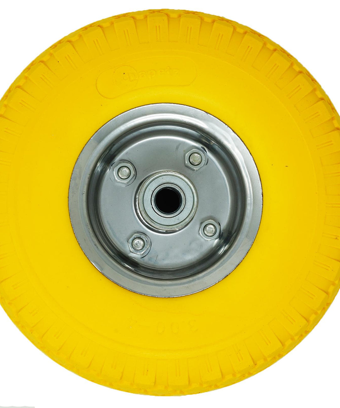 10" Yellow Puncture Burst Proof Sack Truck Trolley Wheel & Axle by Dapetz