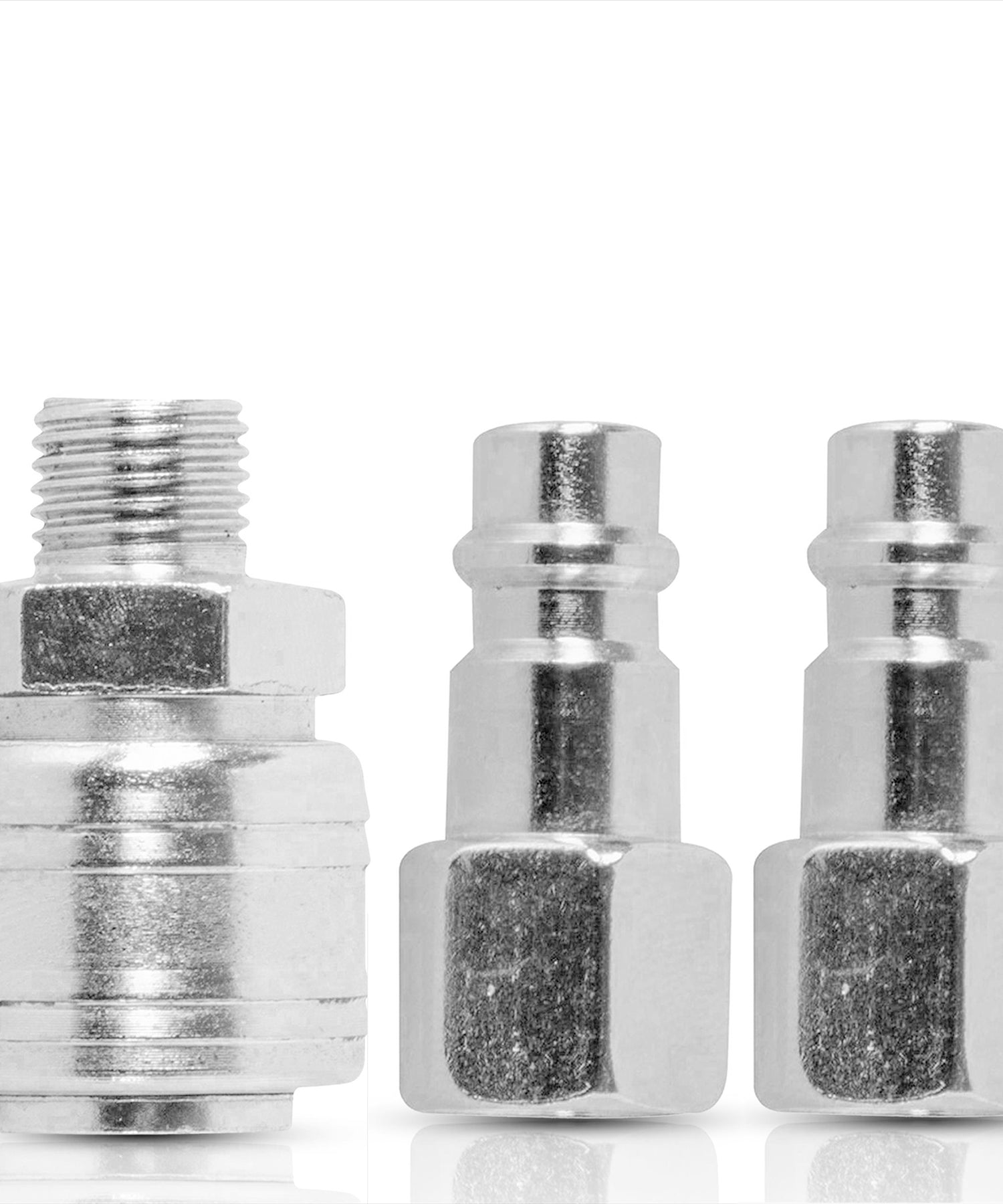 Euro Air Line Hose Fitting Connector Quick Release Coupler 1/4" BSP Bayonet 3Pcs