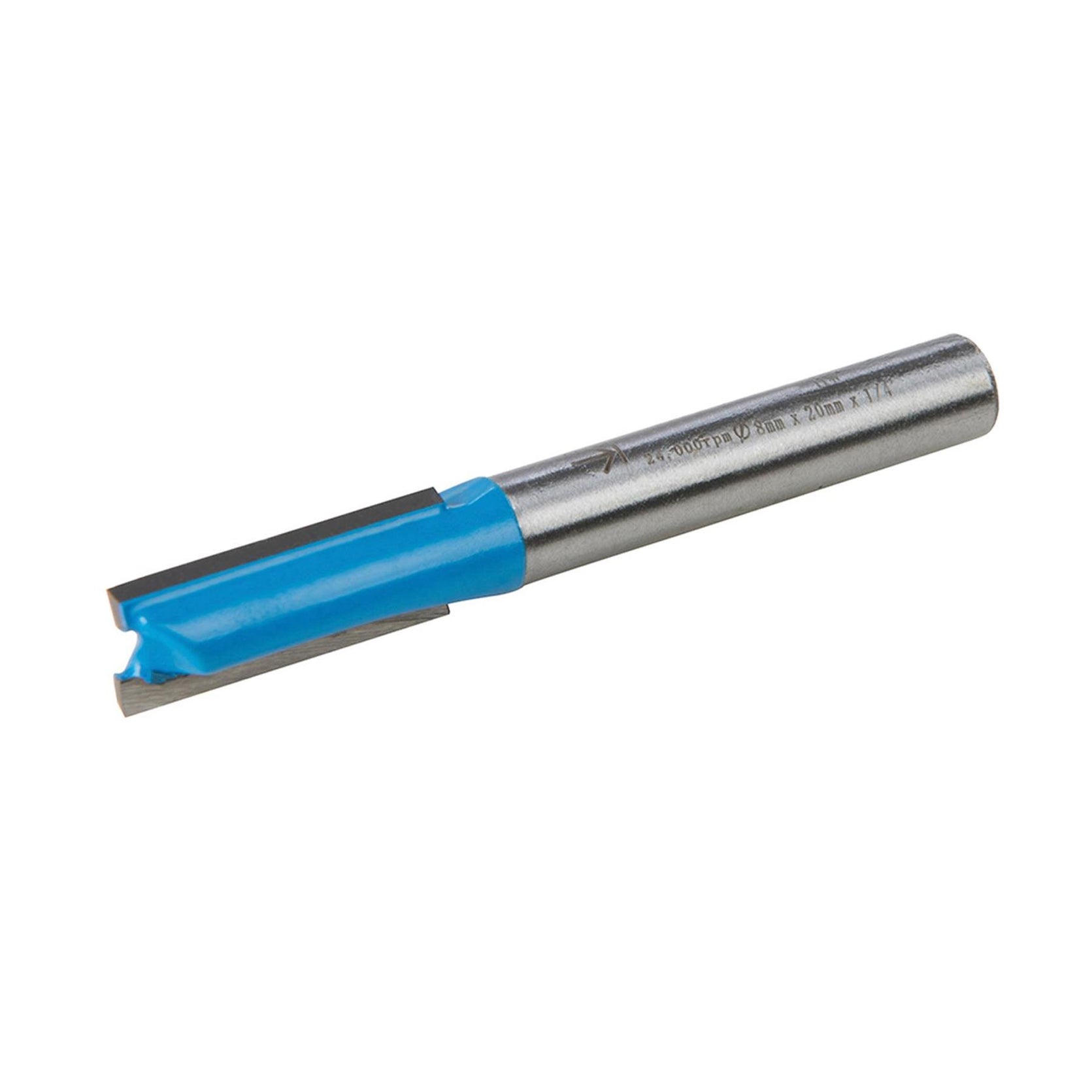 Straight 2 Flute Router Bit Cutter 1/4" Shank Carbide TCT Groove Metric 8 x 20mm