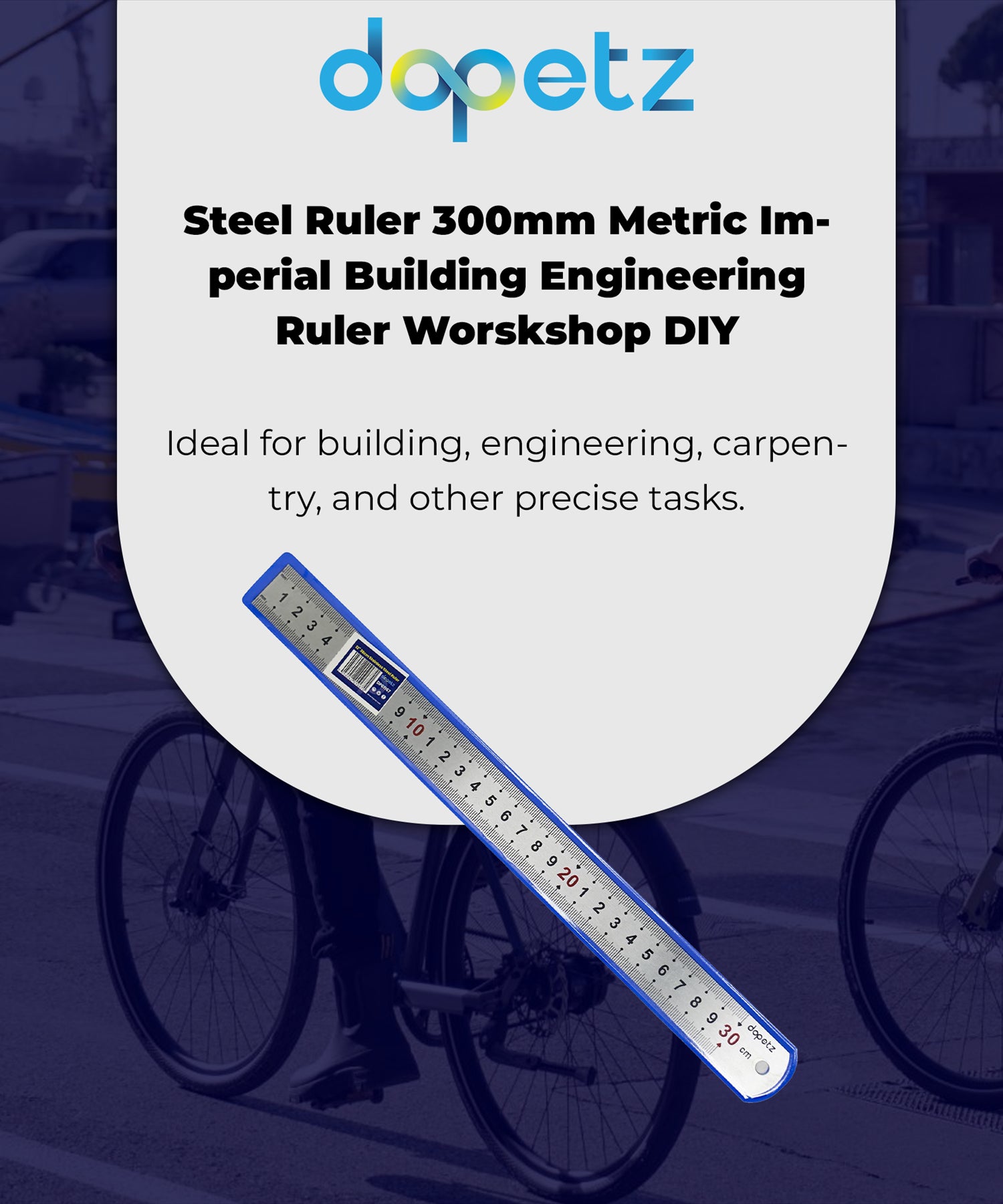 Stainless Steel 12" Metal Ruler Metric & Imperial 300mm Engineers Rule By Dapetz