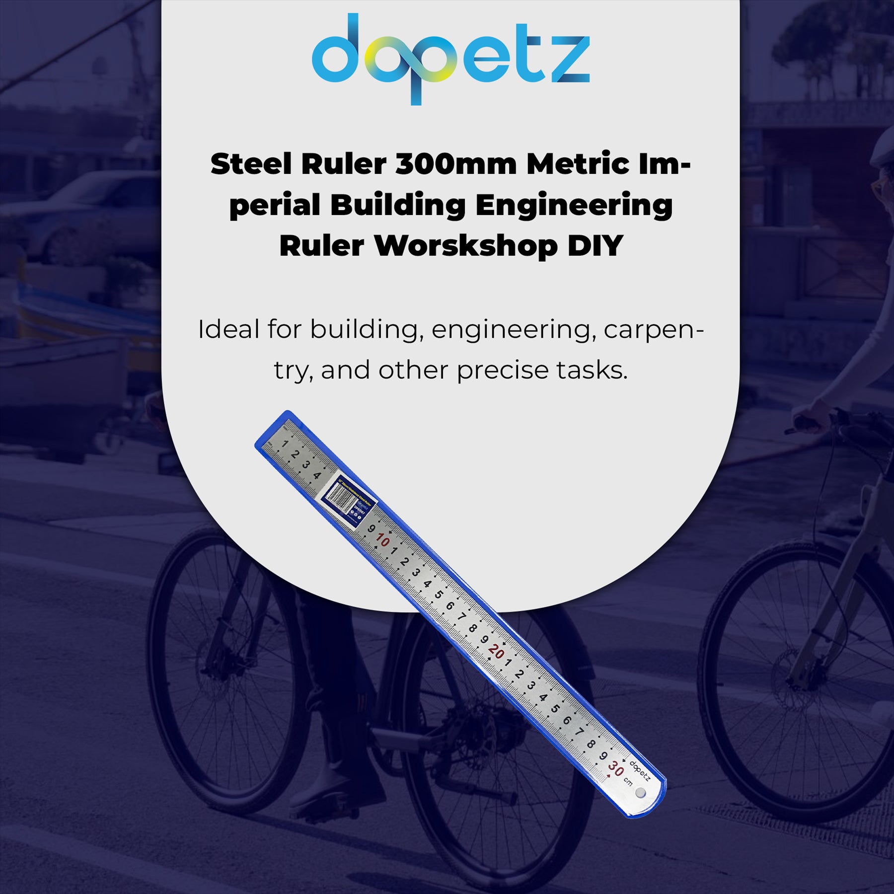 Stainless Steel 12" Metal Ruler Metric & Imperial 300mm Engineers Rule By Dapetz