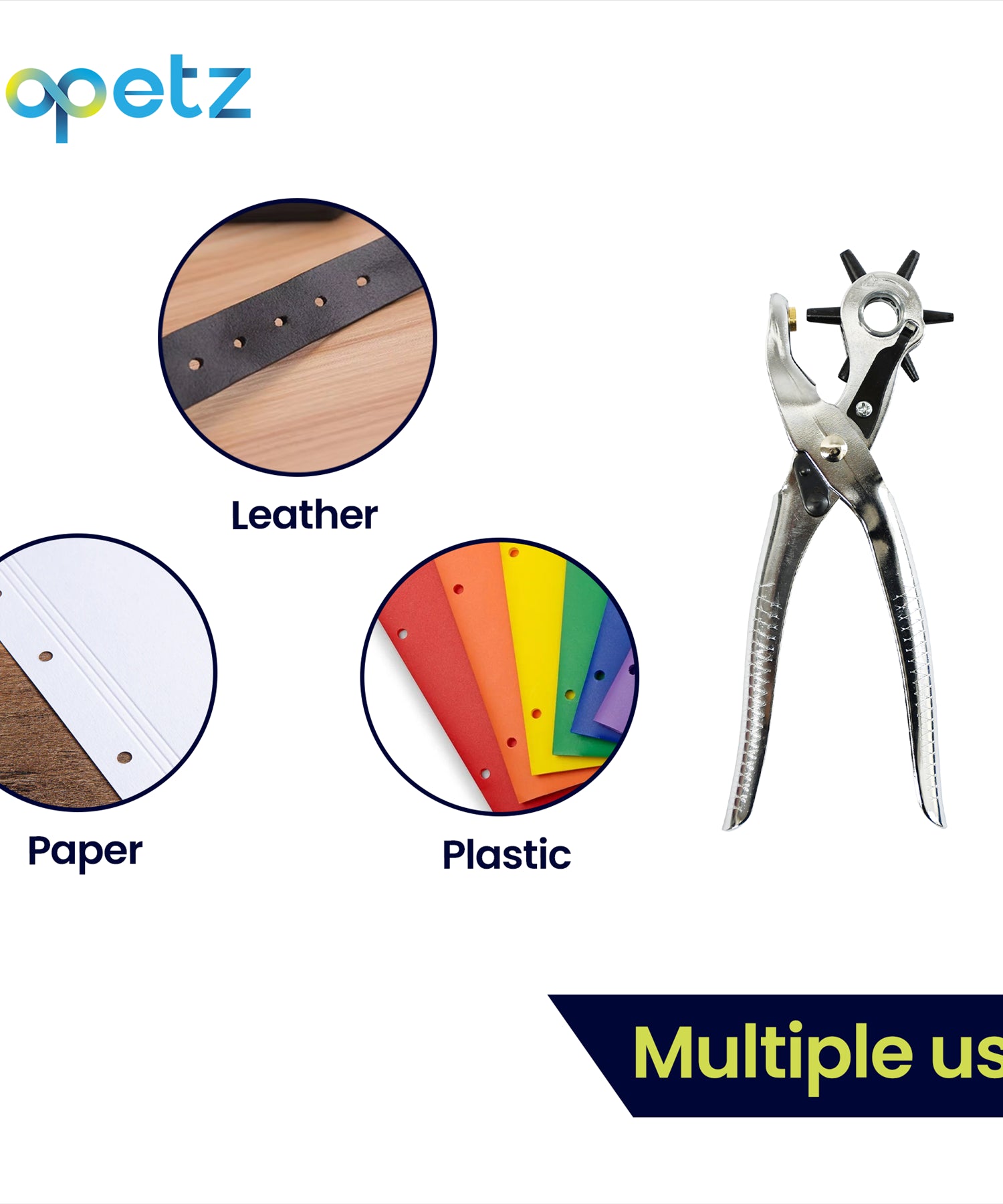 Punch Pliers Revolving Punch Pliers round hole Punch leather belt Hole Punch