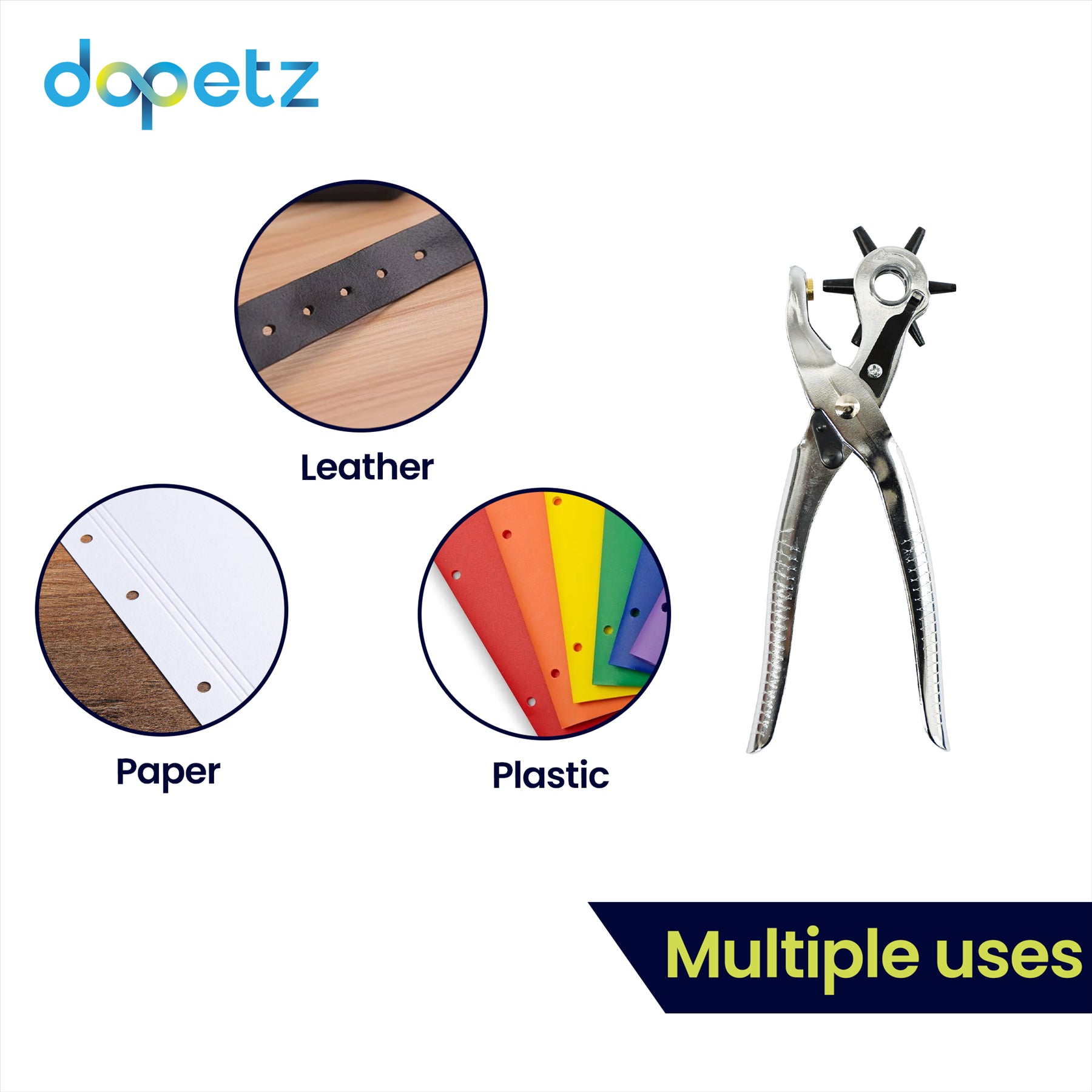 Punch Pliers Revolving Punch Pliers round hole Punch leather belt Hole Punch