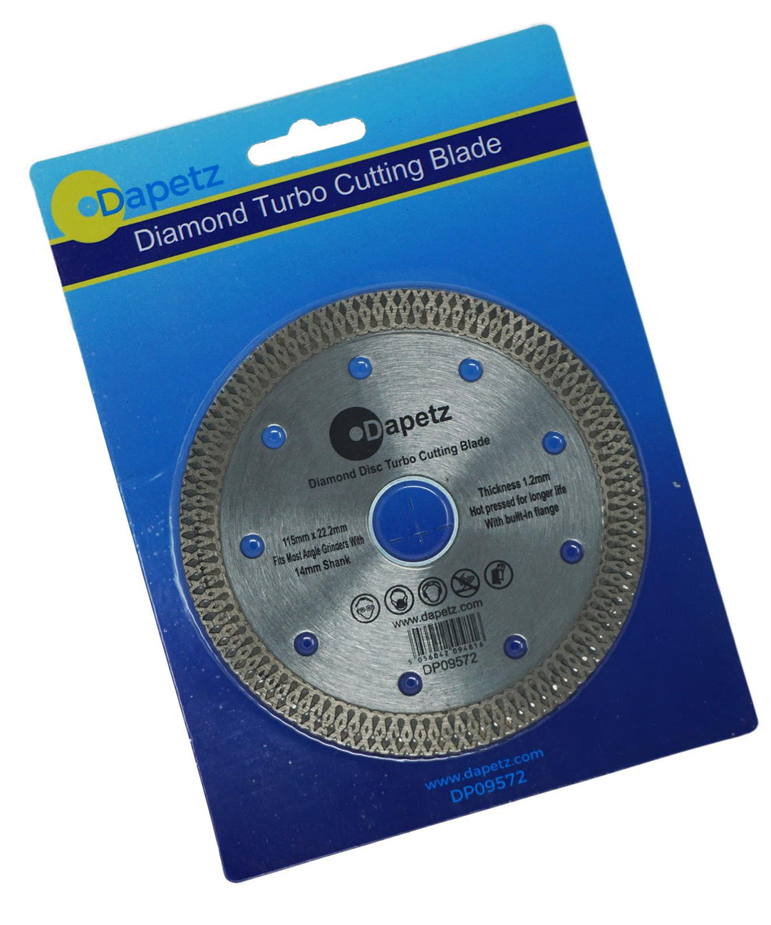 115mm Turbo Diamond Disc Cutting Blade – Thin Wheel for Porcelain, Ceramic & Granite By Dapetz