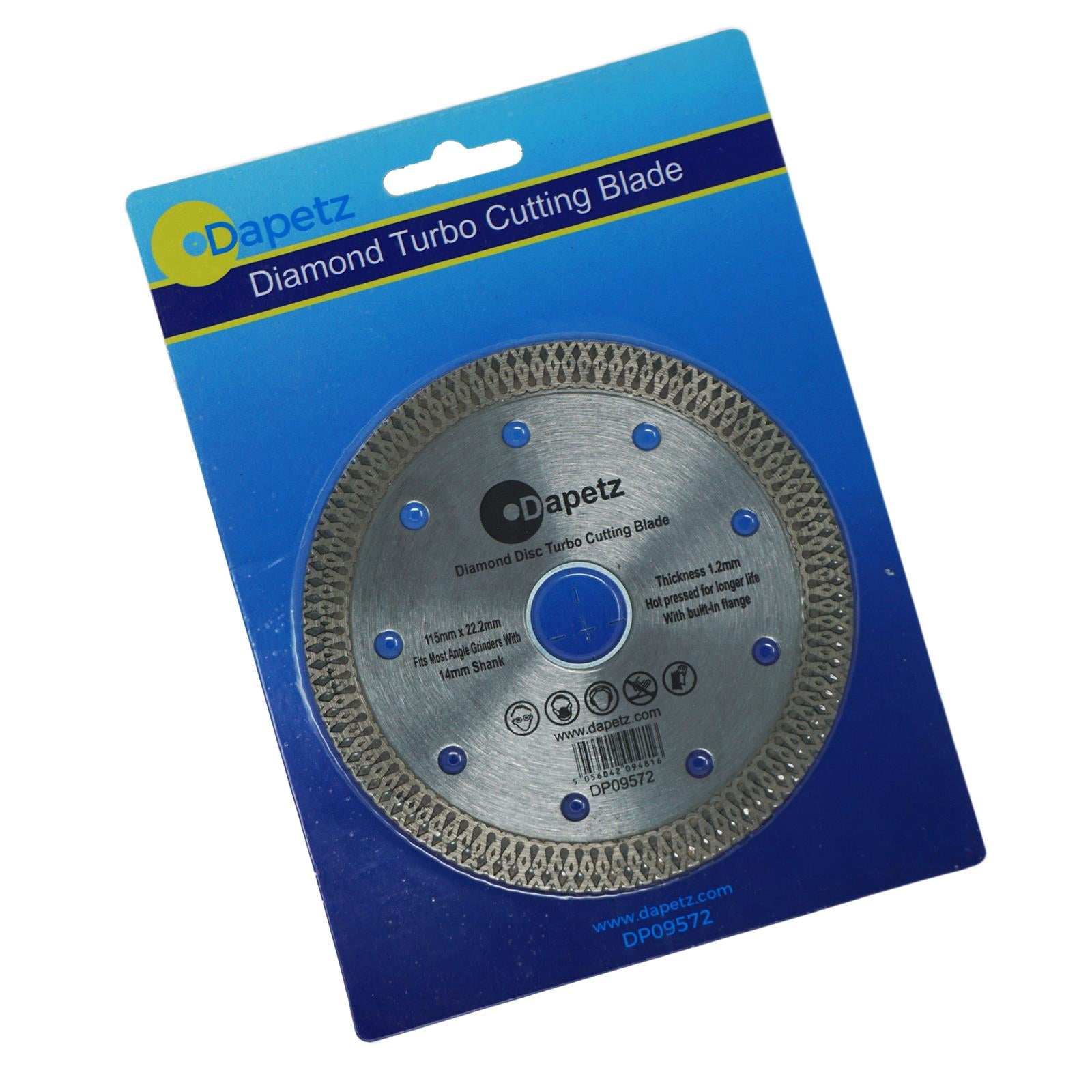 115mm Turbo Diamond Disc Cutting Blade – Thin Wheel for Porcelain, Ceramic & Granite By Dapetz