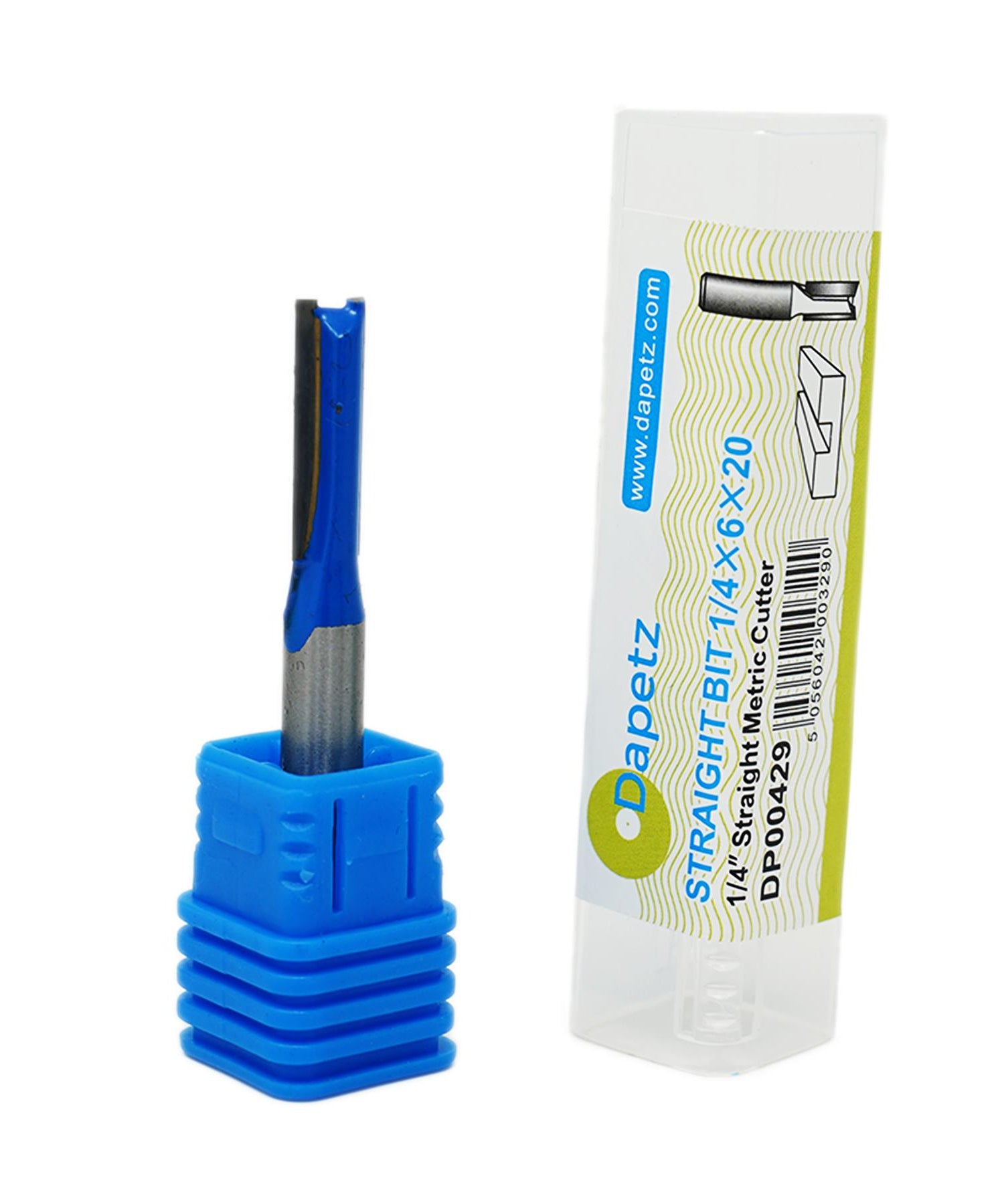 Straight 2 Flute Router Bit Cutter 1/4" Shank Carbide TCT Groove Metric 6 x 20mm