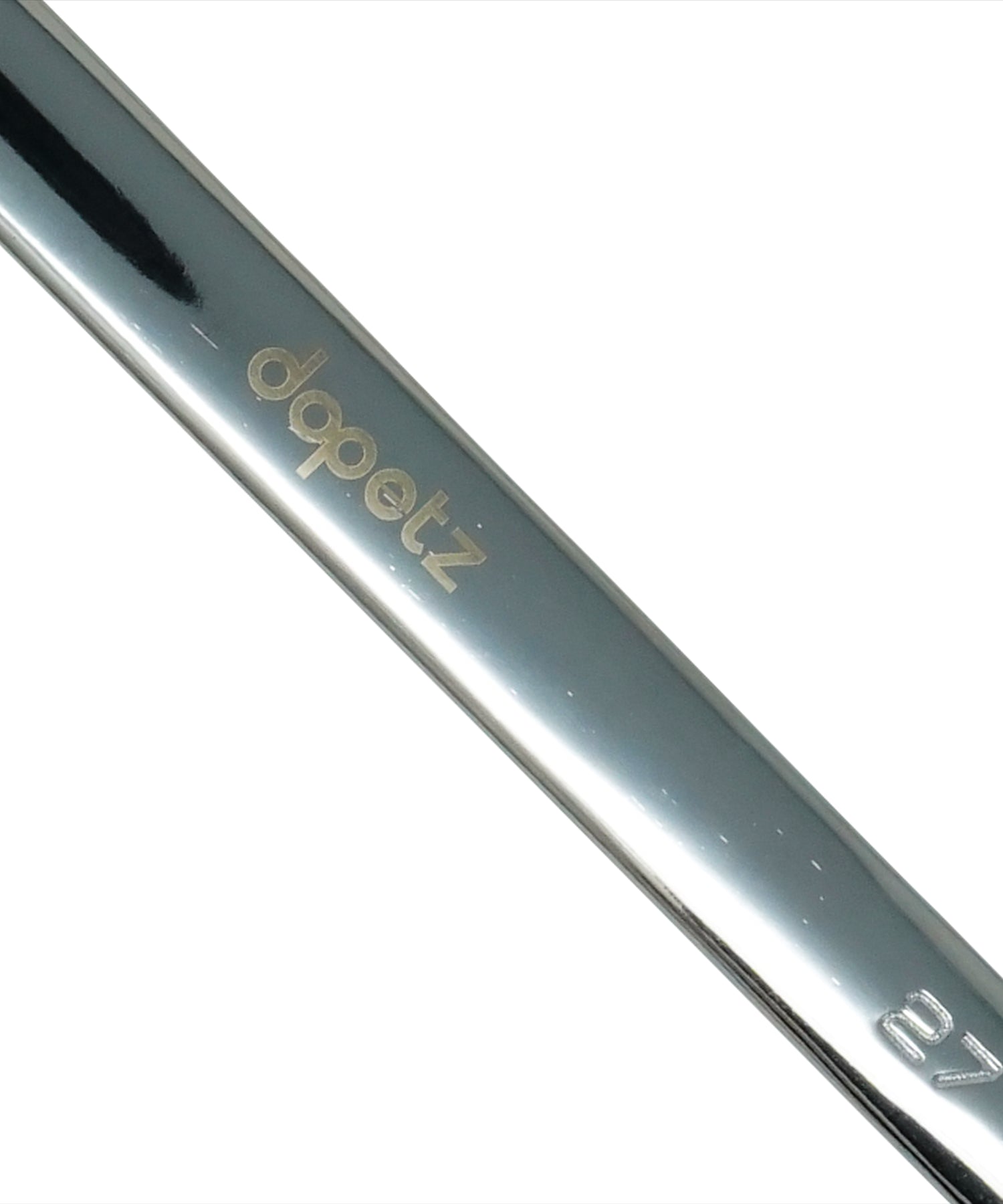 24mm - 27mm Deep Offset Bi-Hex Swan Neck Ring Spanner Wrench Metric Polished Crv