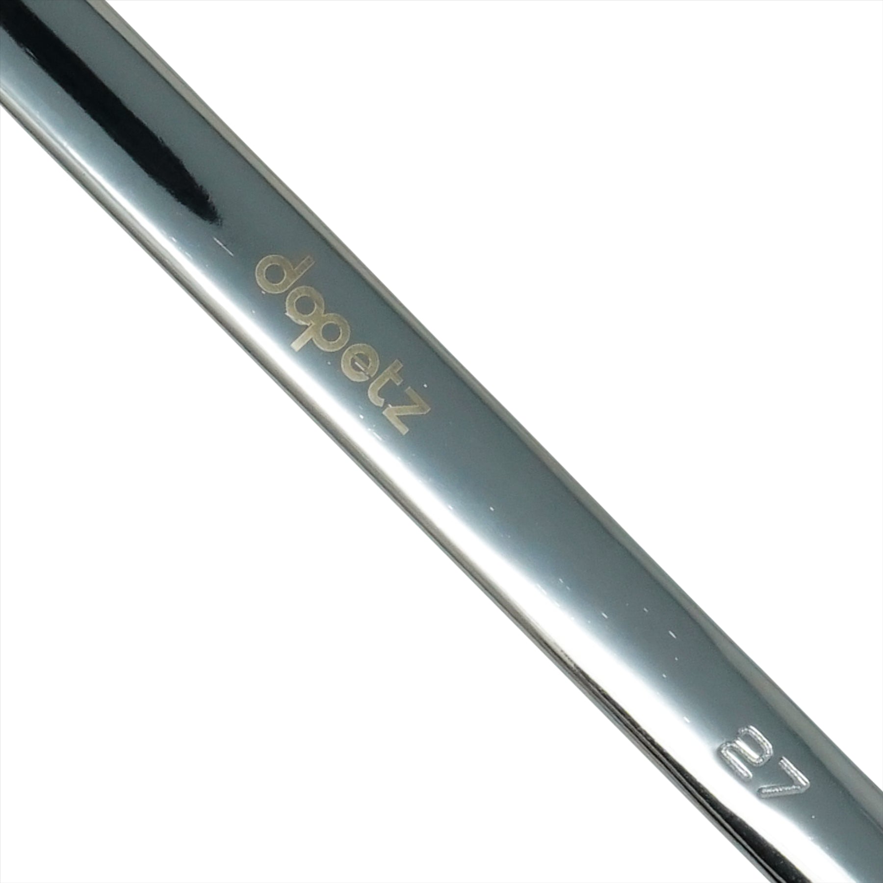 24mm - 27mm Deep Offset Bi-Hex Swan Neck Ring Spanner Wrench Metric Polished Crv