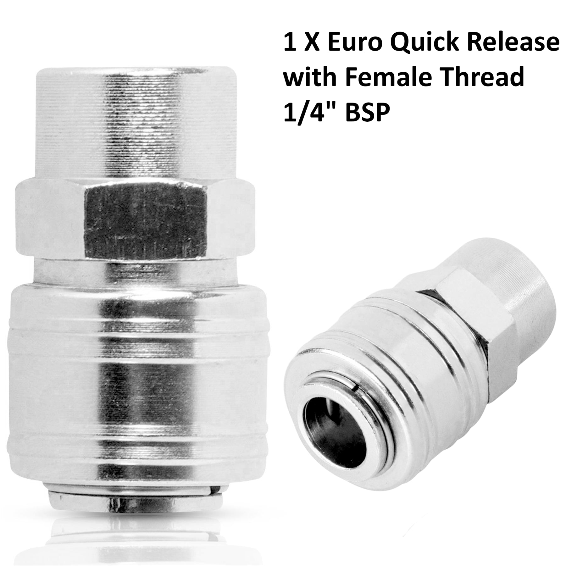 Female Quick Release Euro Compressed Air Line Coupler Connector Fitting 1/4" BSP