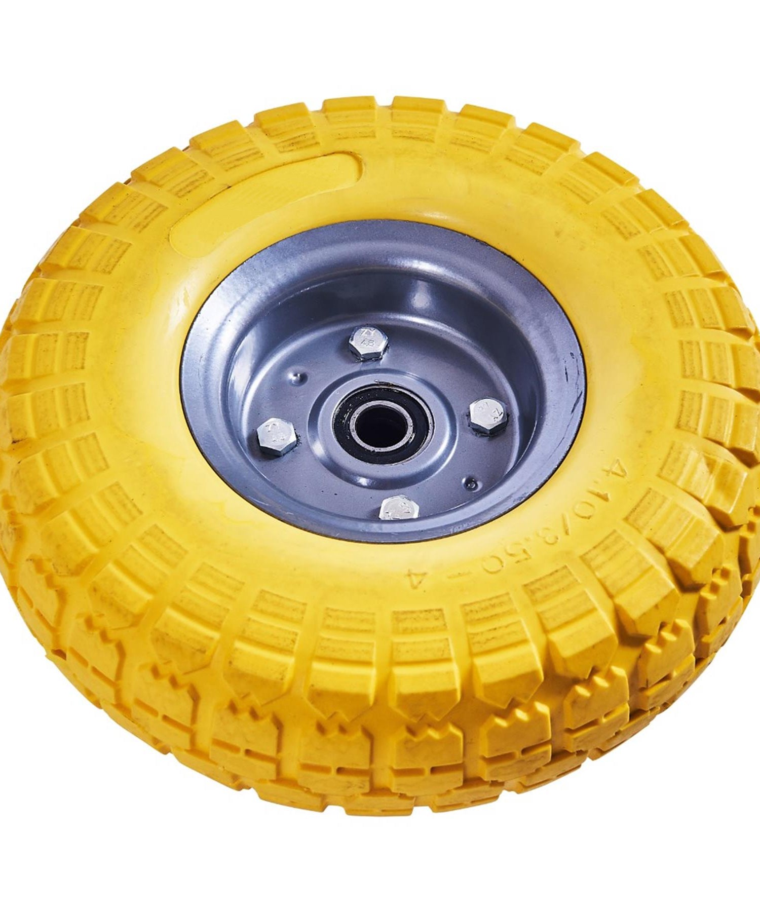 10" Yellow Puncture Burst Proof Sack Truck Trolley Wheel & Axle by Dapetz