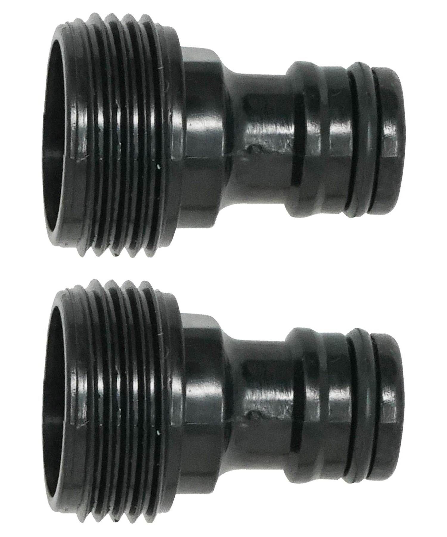 2X Plastic Tap Adaptor Garden Water Hose Pipe Connector Screw 3/4" BSP Fitting By Dapetz