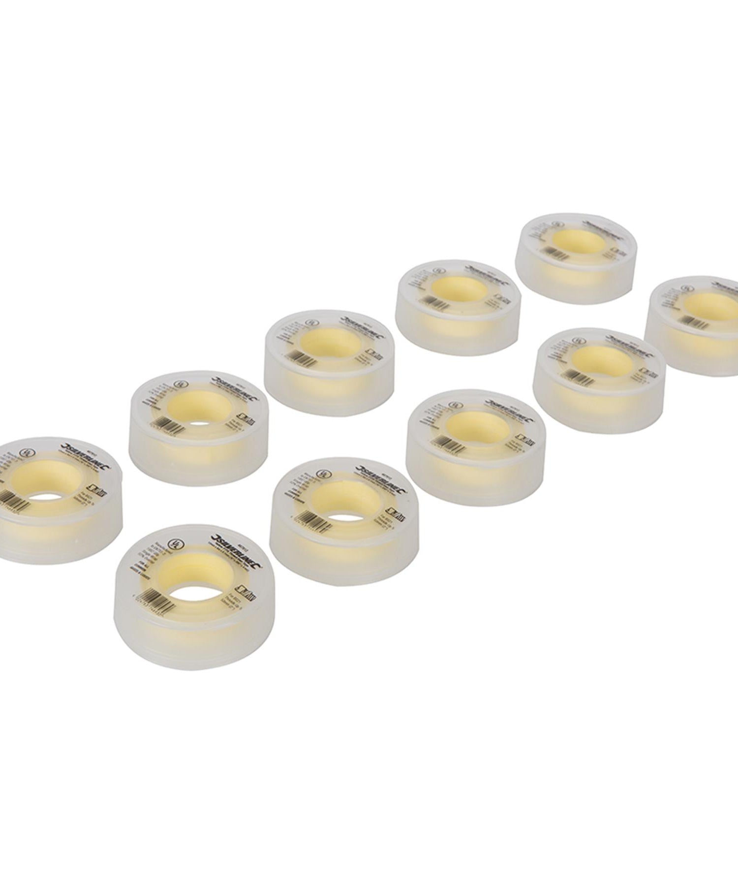 PTFE Gas Thread Seal Tape 12mm x 5m Yellow for LPG, Natural Gas 10 Pack By Dapetz