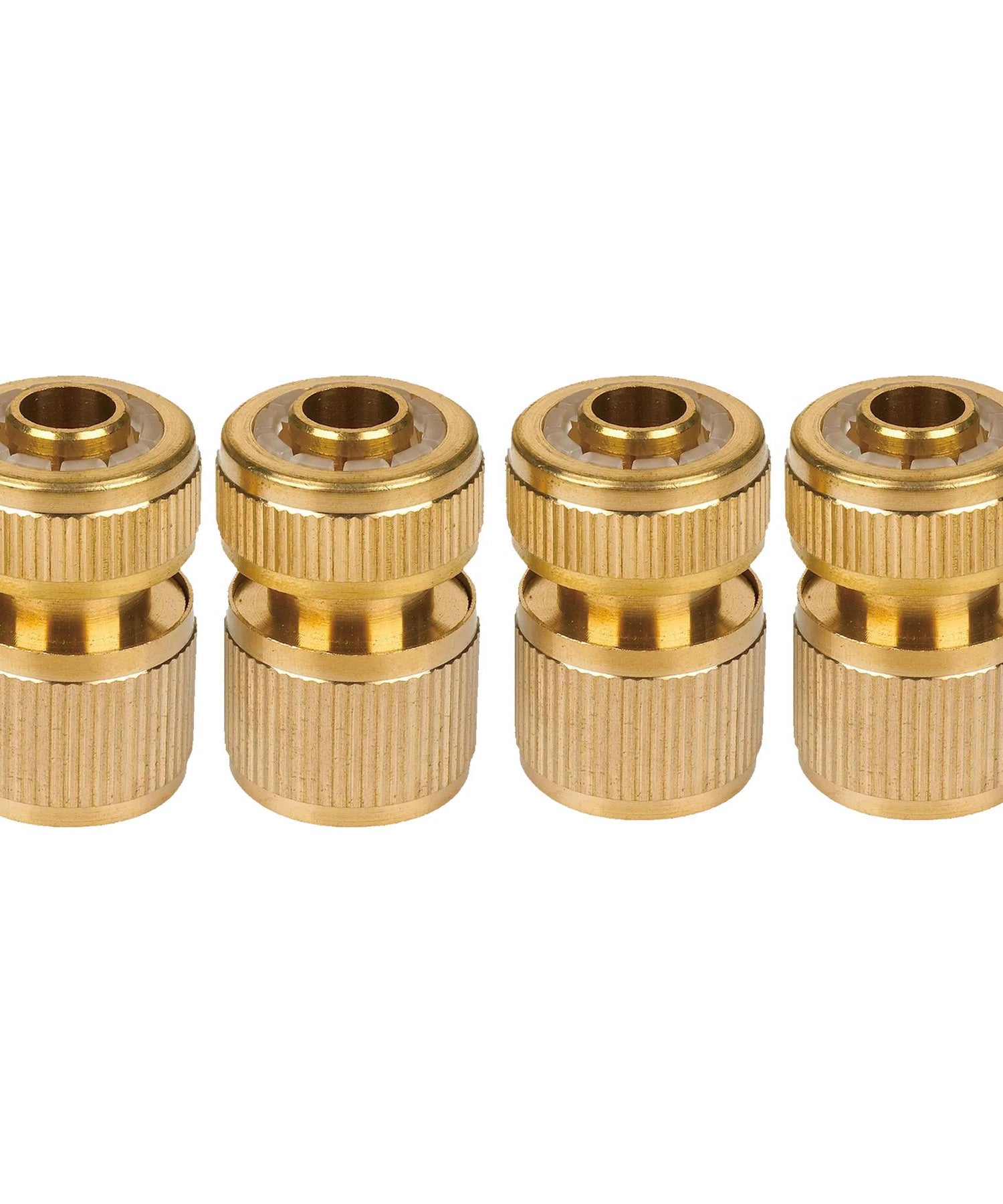 Brass Tap Connector 4pcs 1/2" Female Quick Connector Water Fit Hose Pipe Tap