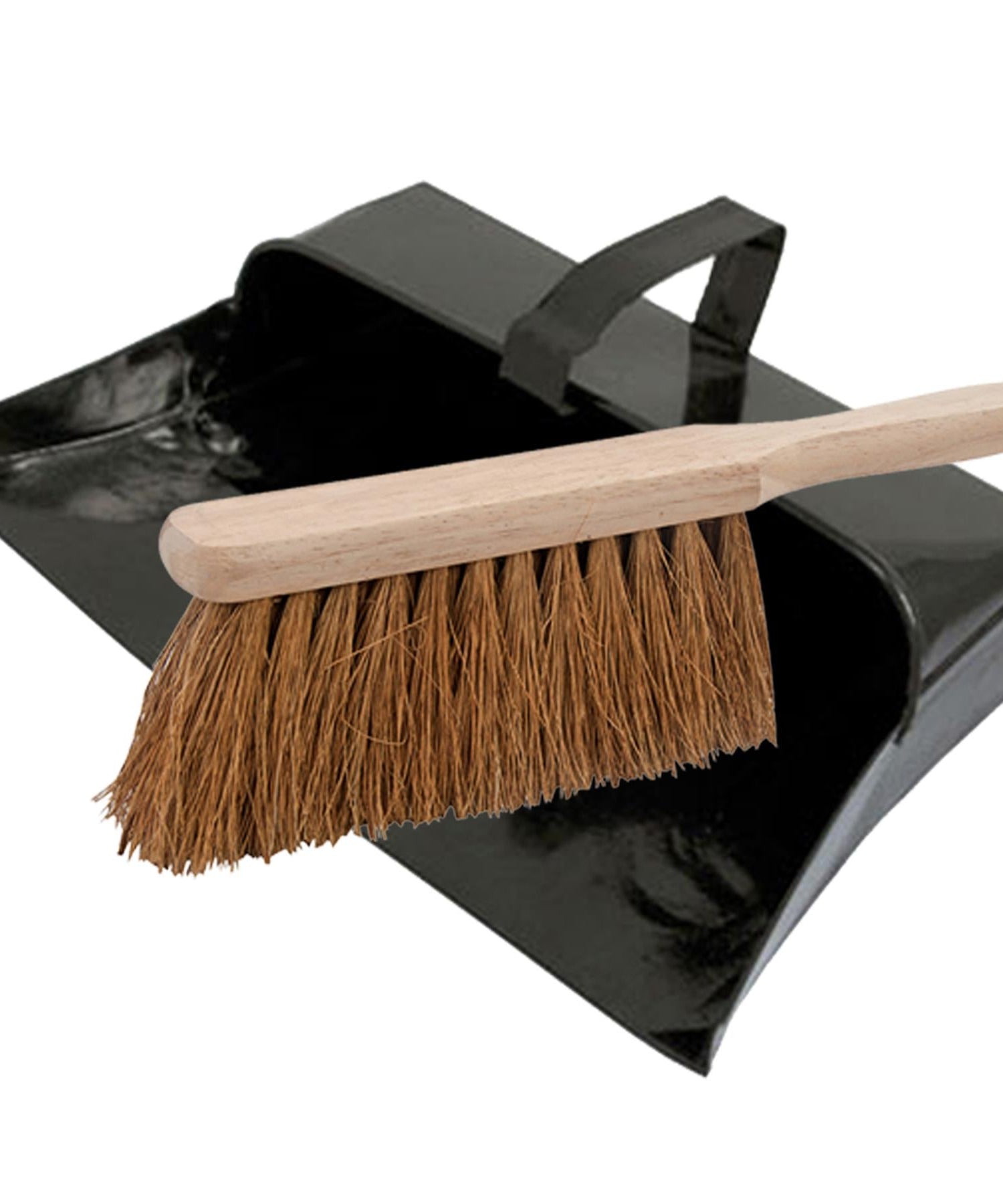Strong Trade Metal Dustpan And Soft Wooden Hand Brush Dustpan Set for Desk, Table, Home Cleaning by Dapetz