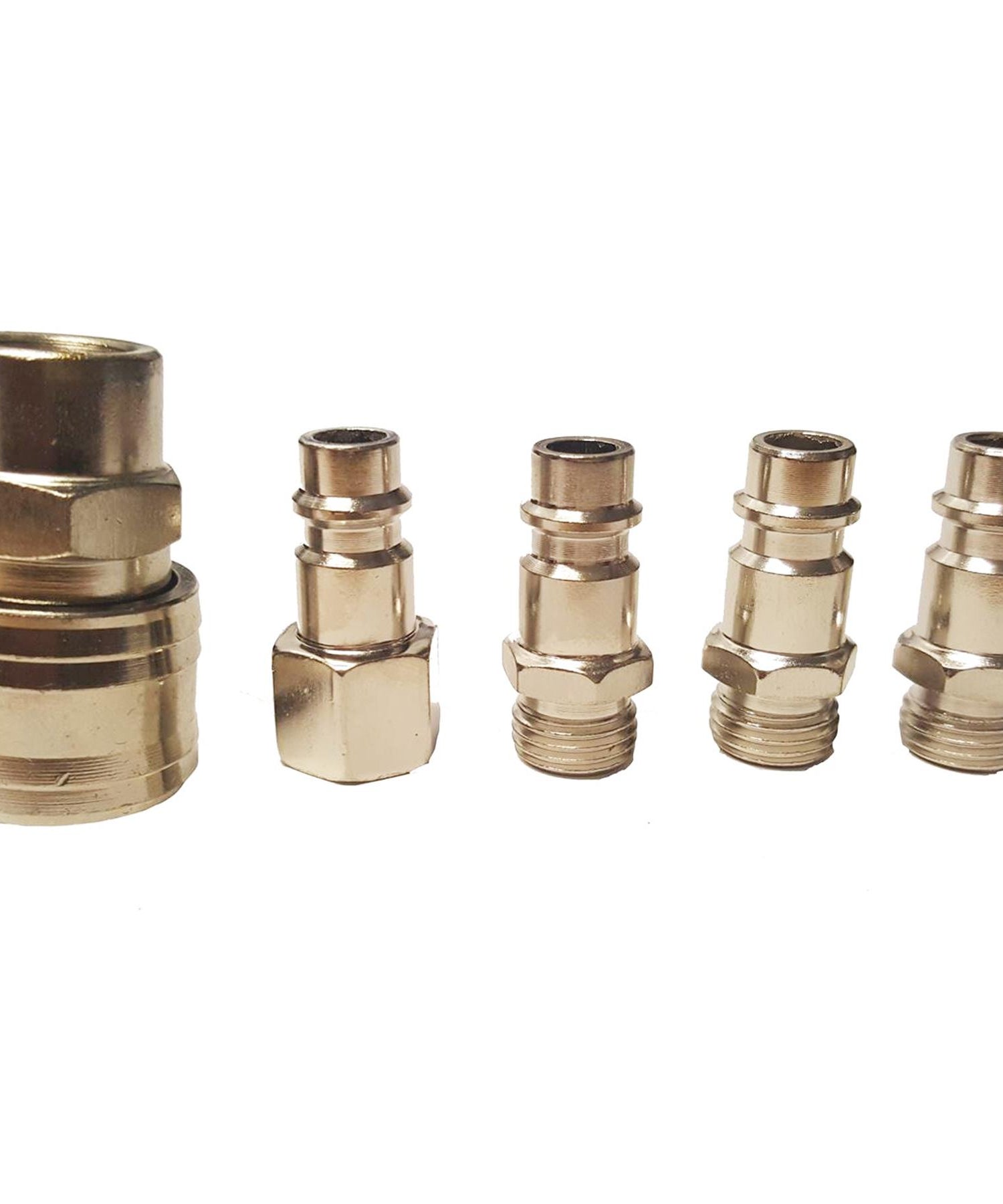 5Pc Air Quick Release Coupler Fittings Air Line End To Barb Hose End Connector