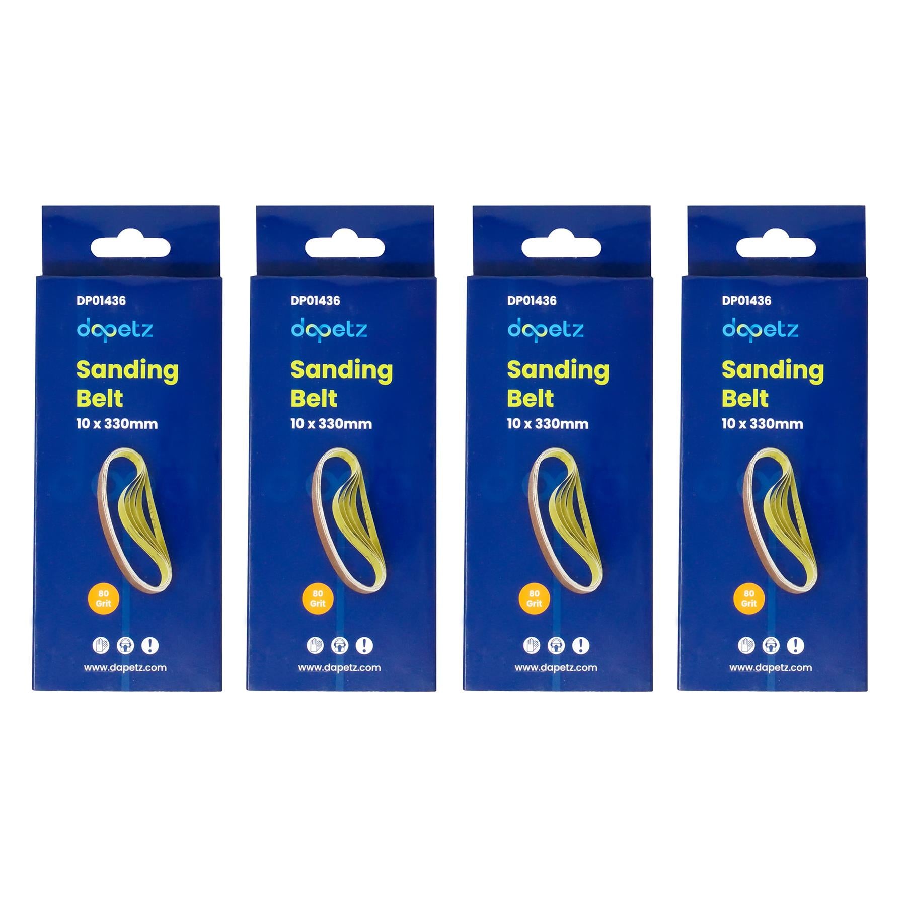 330mm x 10mm 80G Belt Power Finger File Sander Abrasive Sanding Belts 50pk