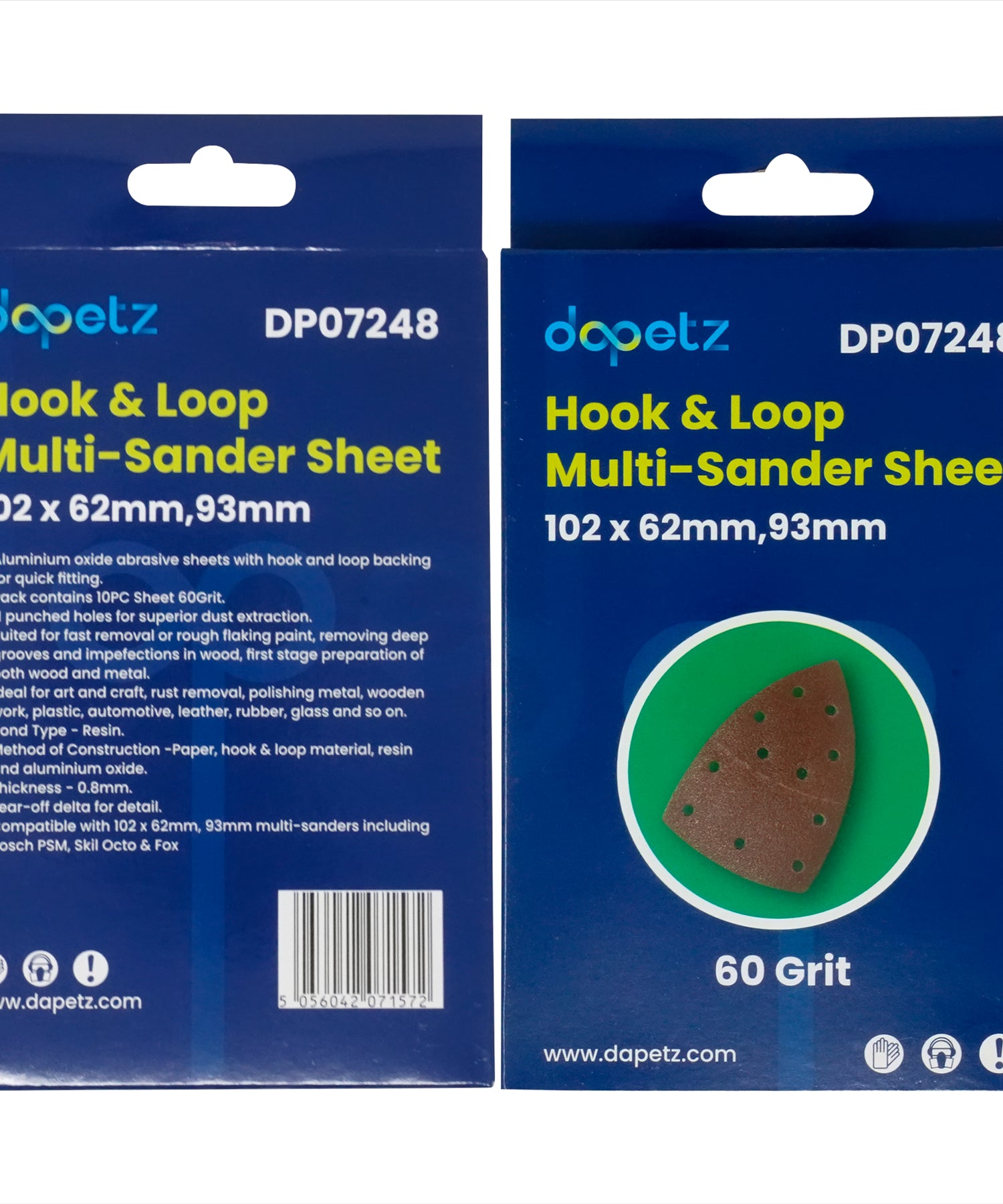 10PCS Abrasive Sanding Sheets For Bosch PSM 100A Detail Palm Sander 60 Grit By Dapetz