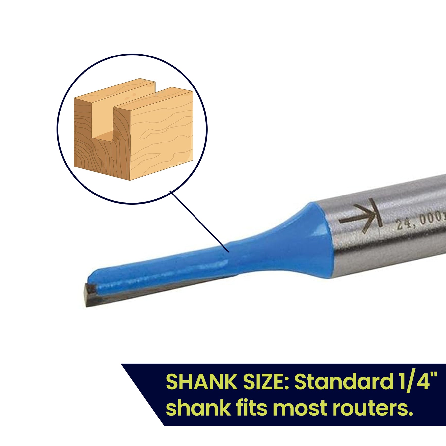 Straight 2 Flute Router Bit Cutter 1/4" Shank Carbide TCT Groove Metric 3 x 12mm