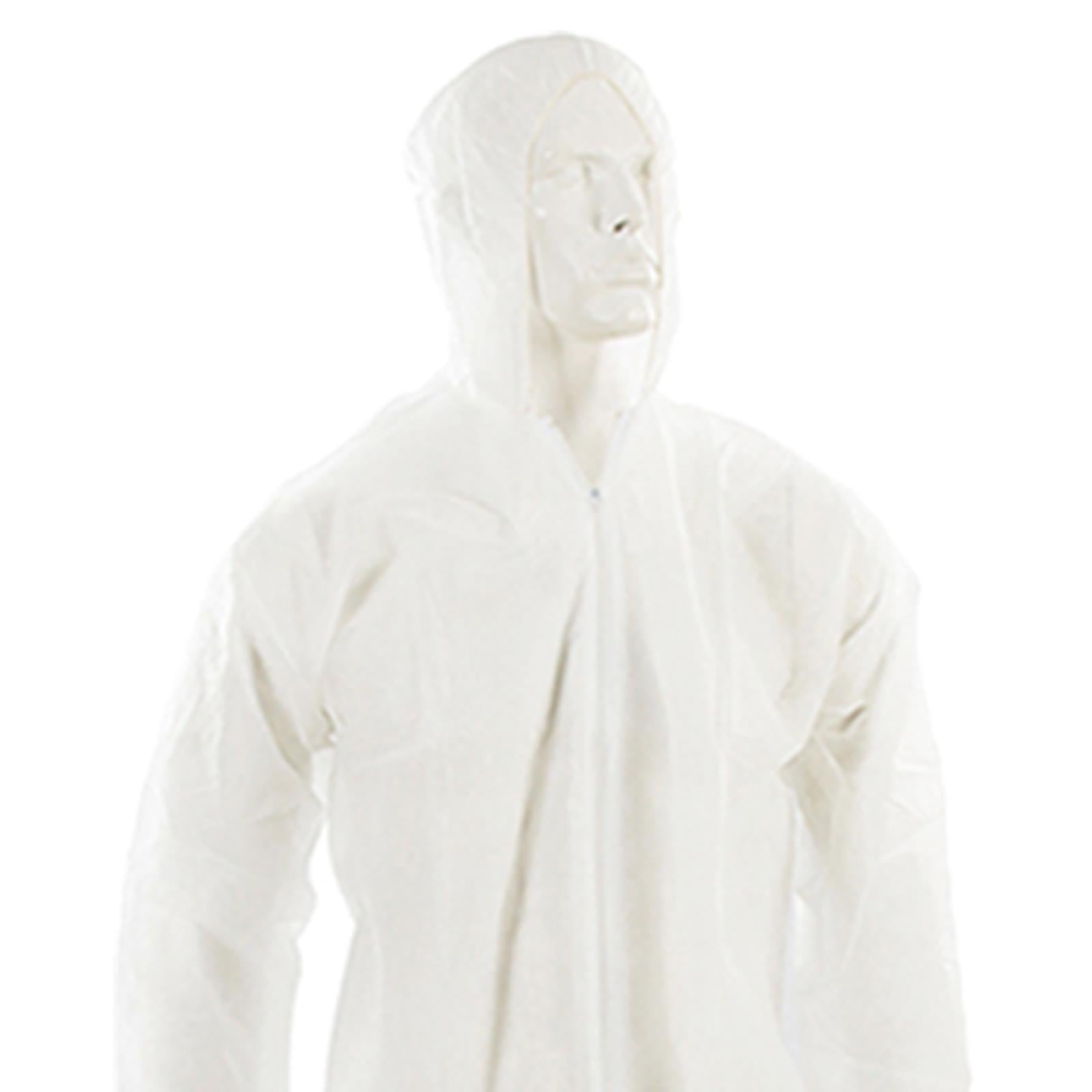 (Pack of 5) Disposable Protective Paper Suits – Medium (120cm, 46") Coveralls by Dapetz