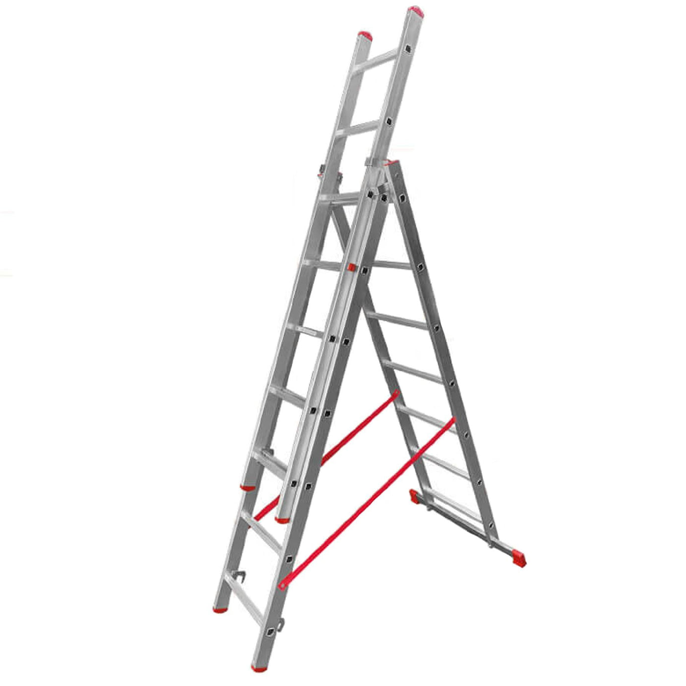 Dapetz 11 Rung Aluminium Combination Ladder 3m For Home, Triple Section, 150 Kg