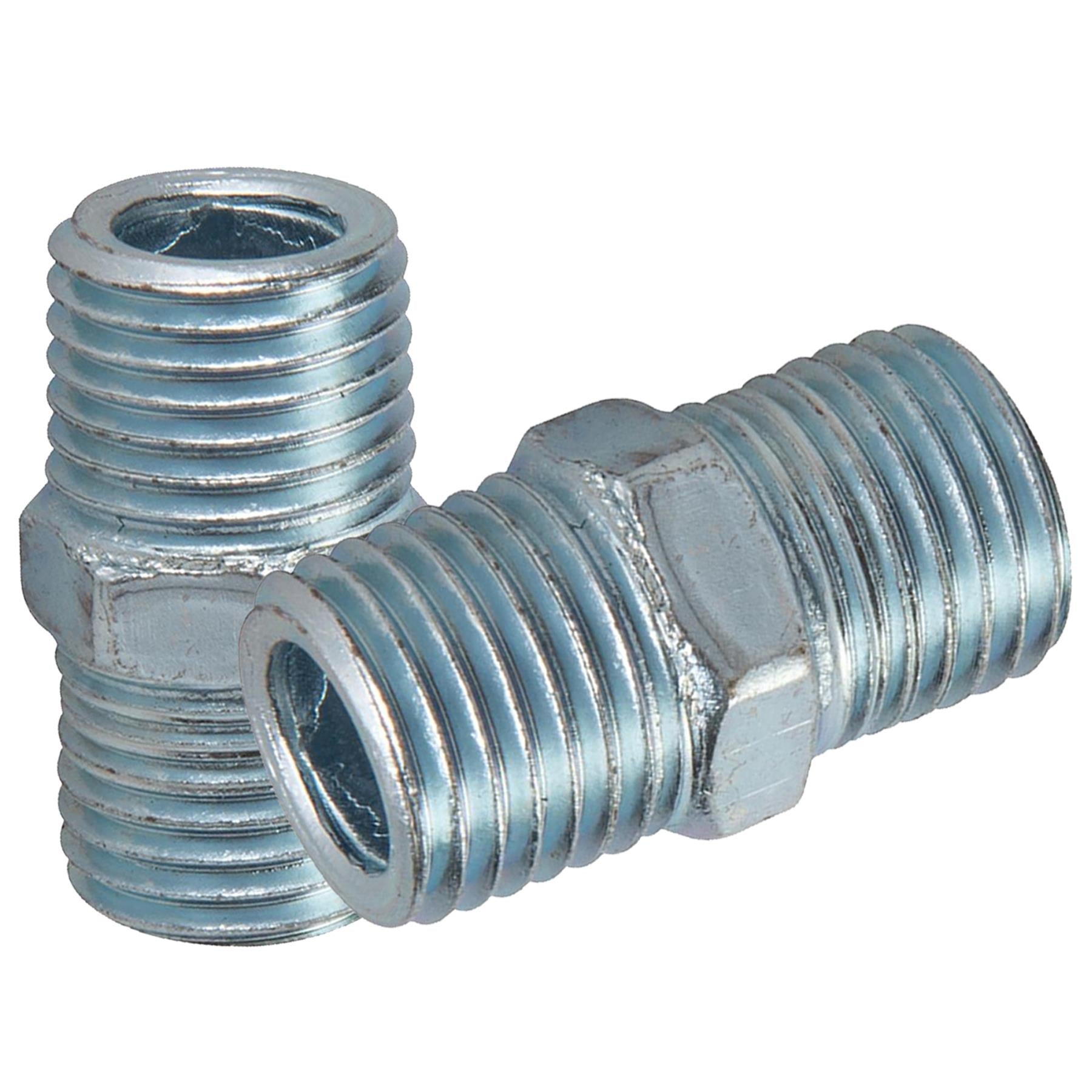 2 Equal Union Connector 1/4" Double Male Adaptor Airline Compressor Hose Fitting
