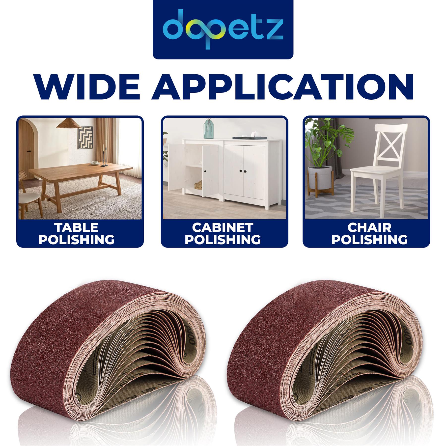 (Pack of 10) New 100 X 610mm 40 Grit Very Coarse Sander Sanding Belts by Dapetz