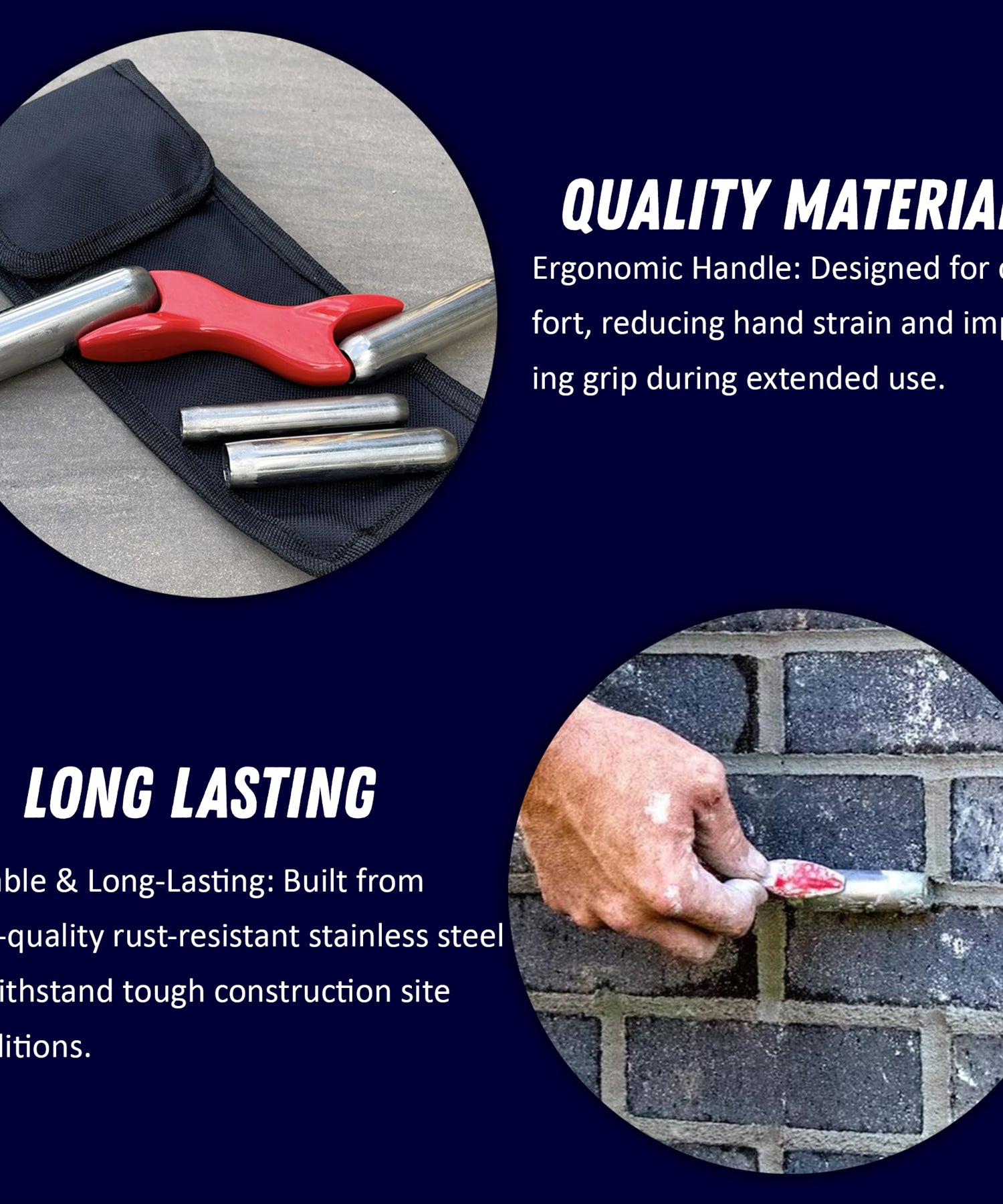 4 Brick Jointer 1/2" 5/8" 3/4" 7/8" Size Interchnageable Builder Layer New UK by Dapetz