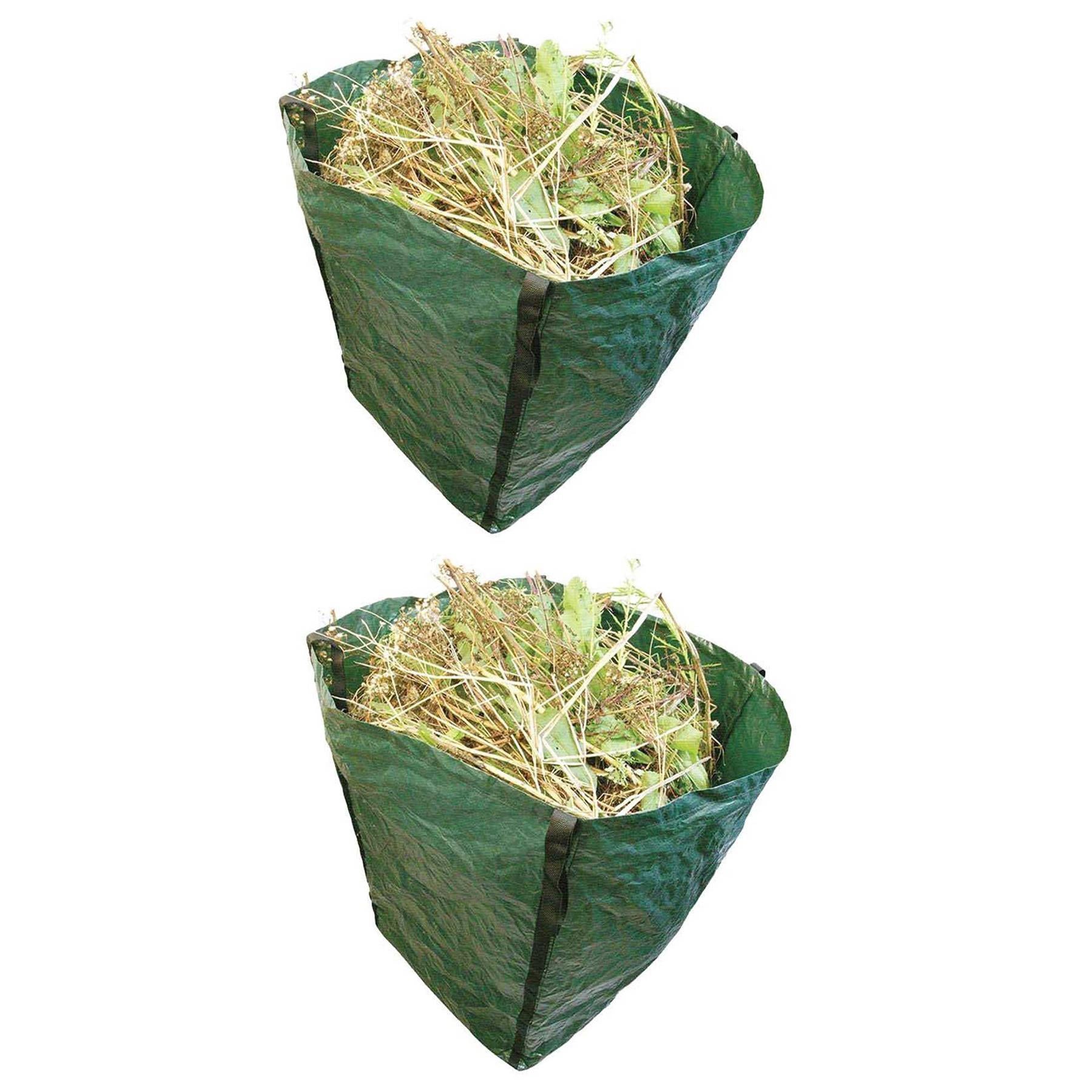 4 x Large Garden Waste Recycling Tip Bags Tear Woven Plastic By Dapetz