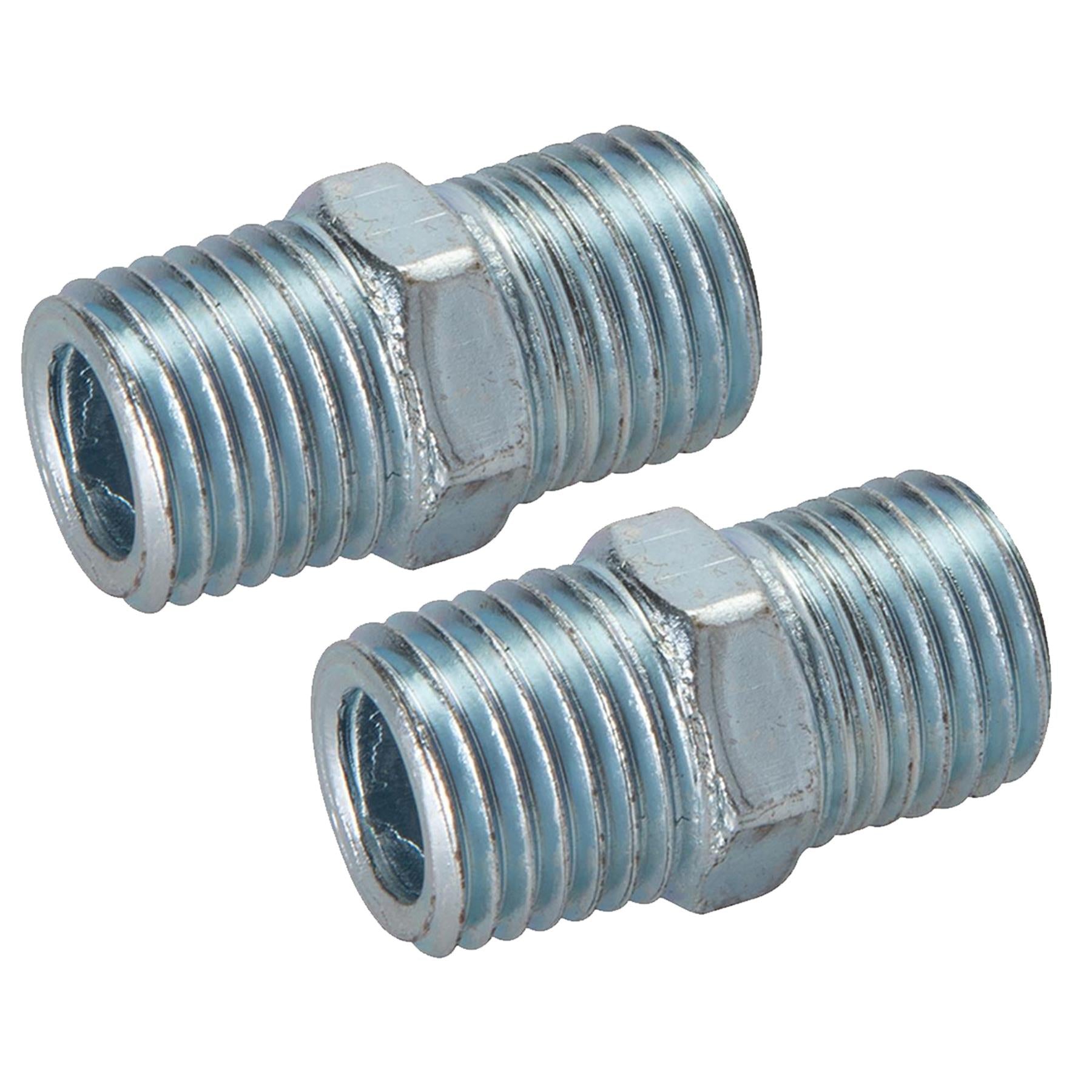2 Equal Union Connector 1/4" Double Male Adaptor Airline Compressor Hose Fitting