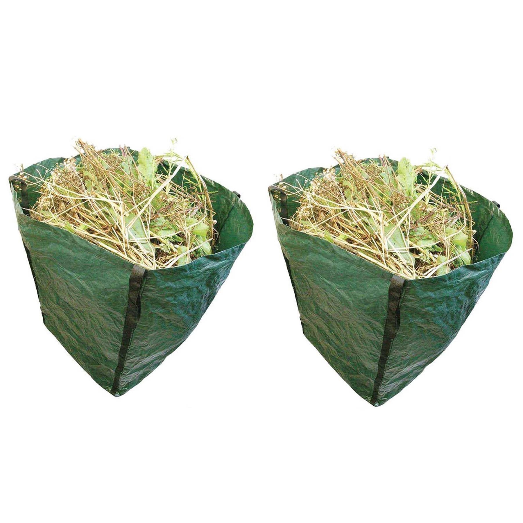4 x Large Garden Waste Recycling Tip Bags Tear Woven Plastic By Dapetz