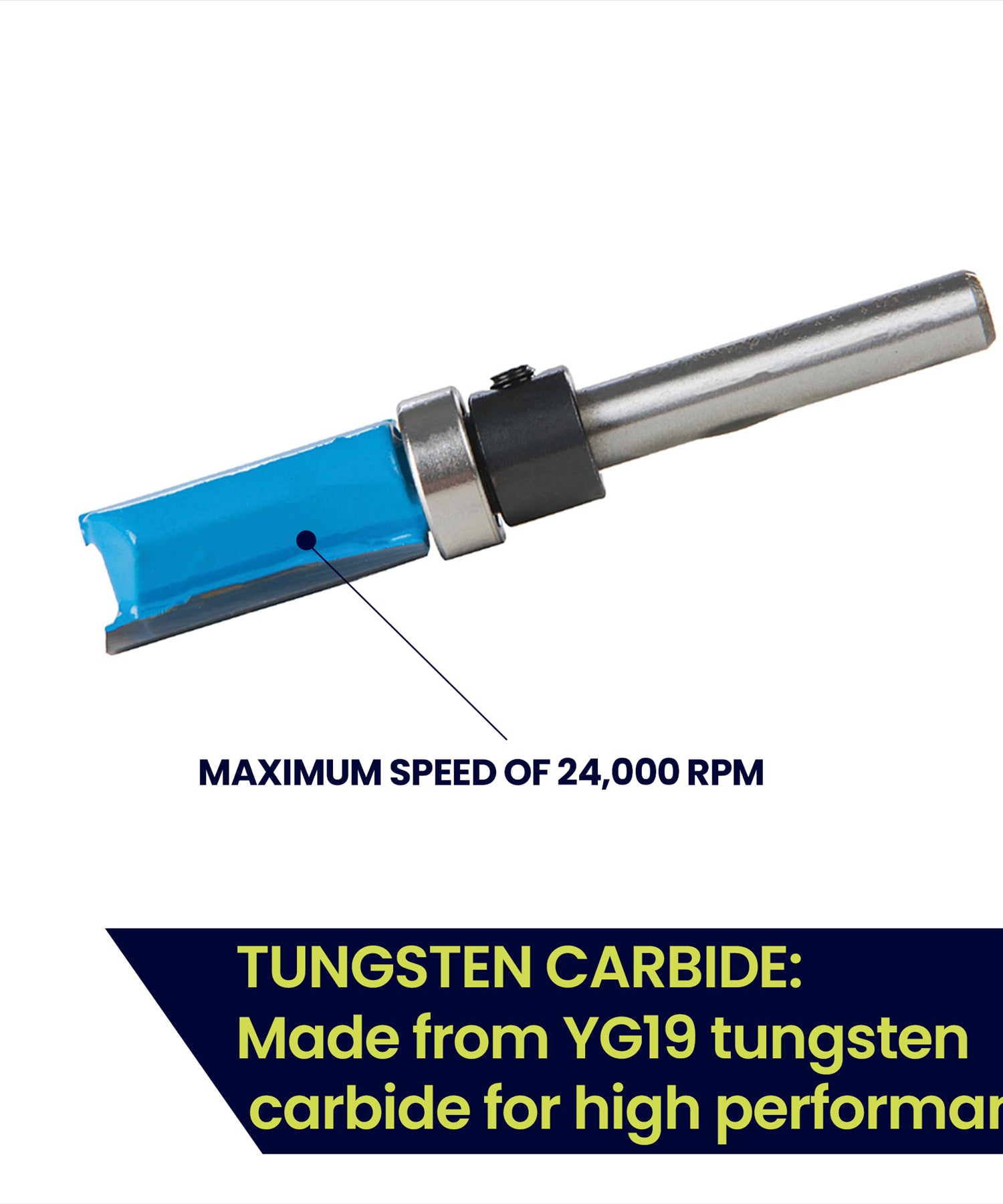 1/4" Shank Template Cutter & Flush Trim for Woodworking